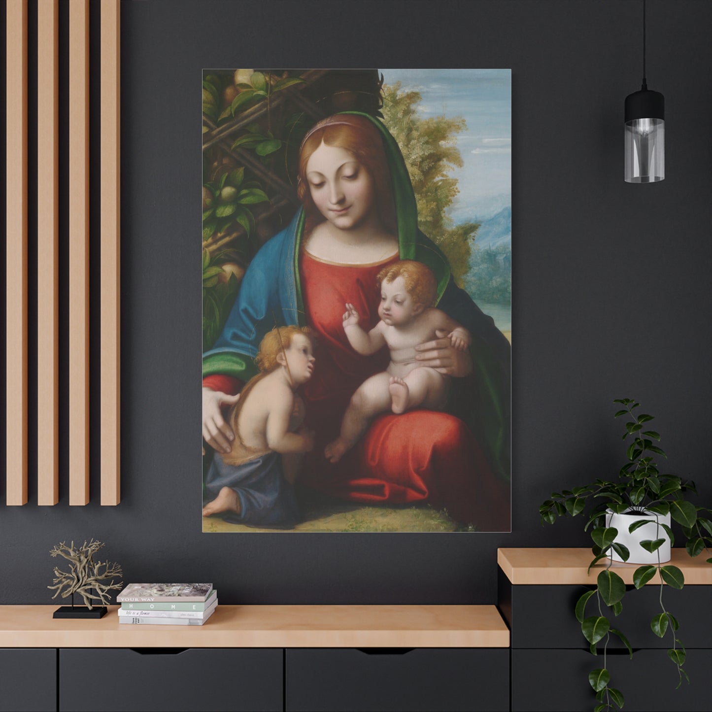 Virgin and Child with the Young Saint John the Baptist (c. 1515) by Correggio Canvas