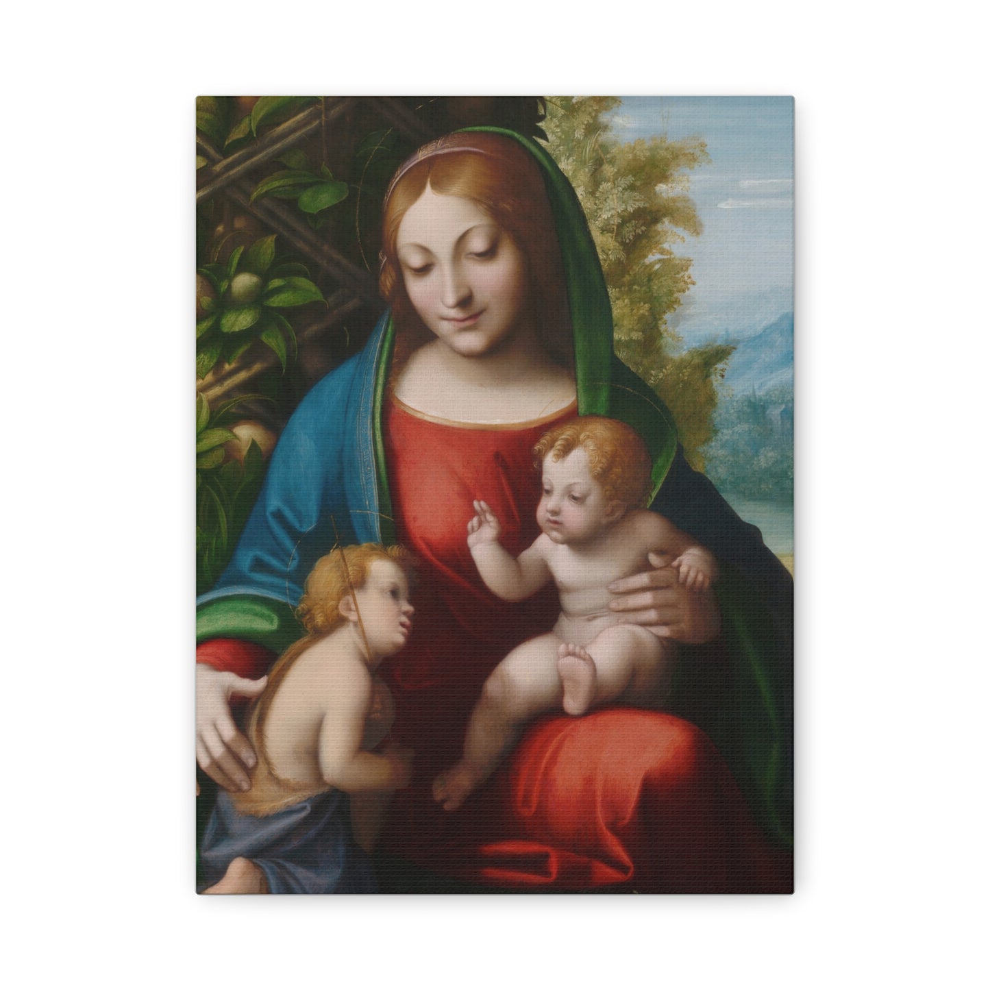 Virgin and Child with the Young Saint John the Baptist (c. 1515) by Correggio Canvas
