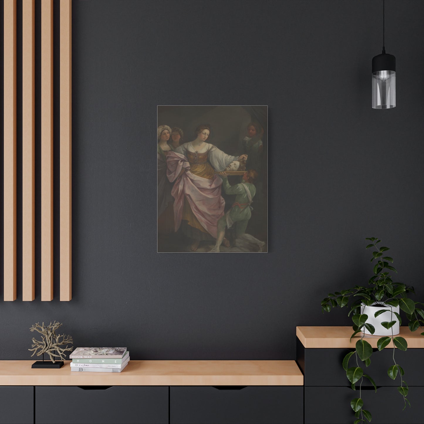 Classical Portrait Canvas Print — Romantic 17th-Century Figure Painting on Matte Stretched Canvas
