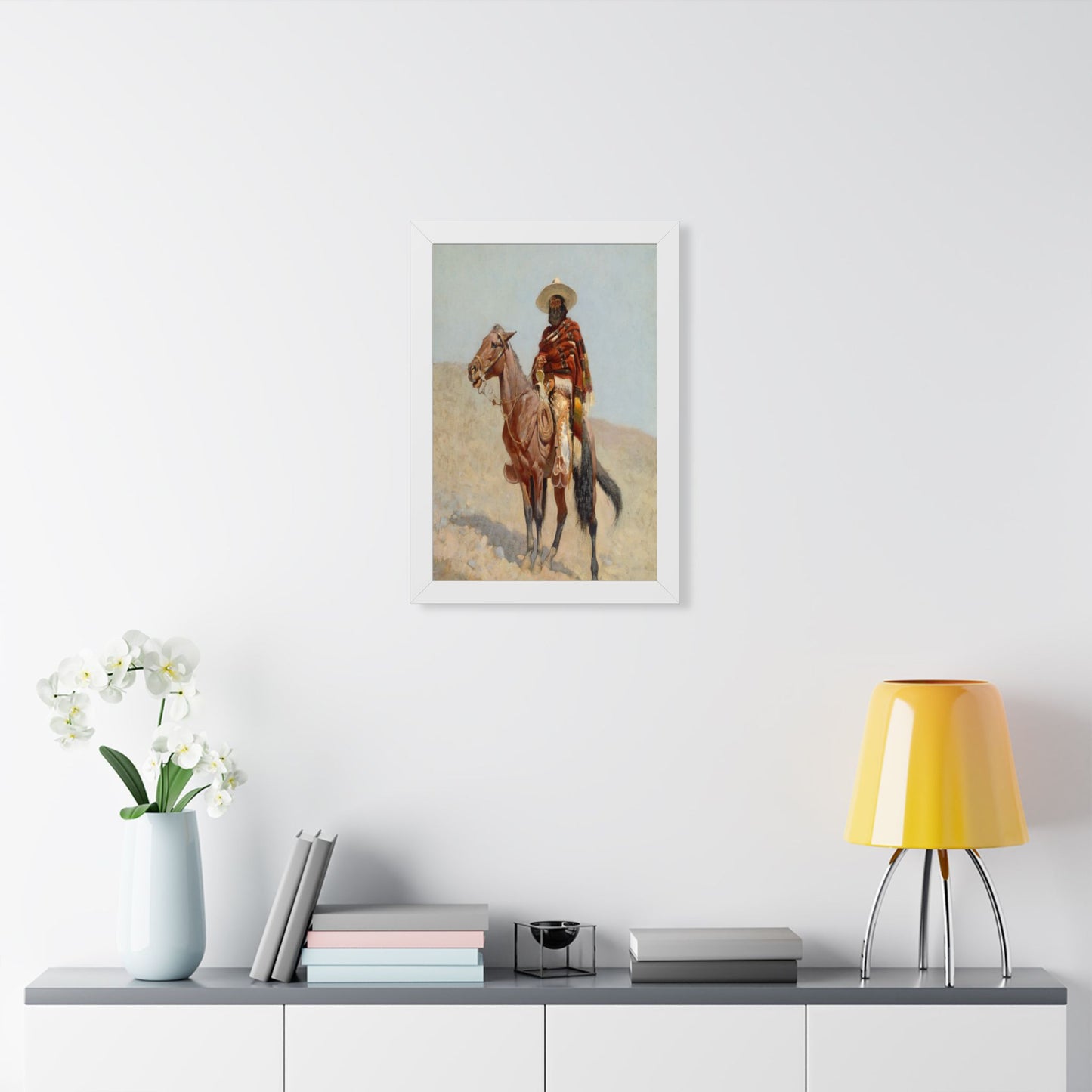Framed Poster of A Mexican Vaquero (1890) by Frederic Remington