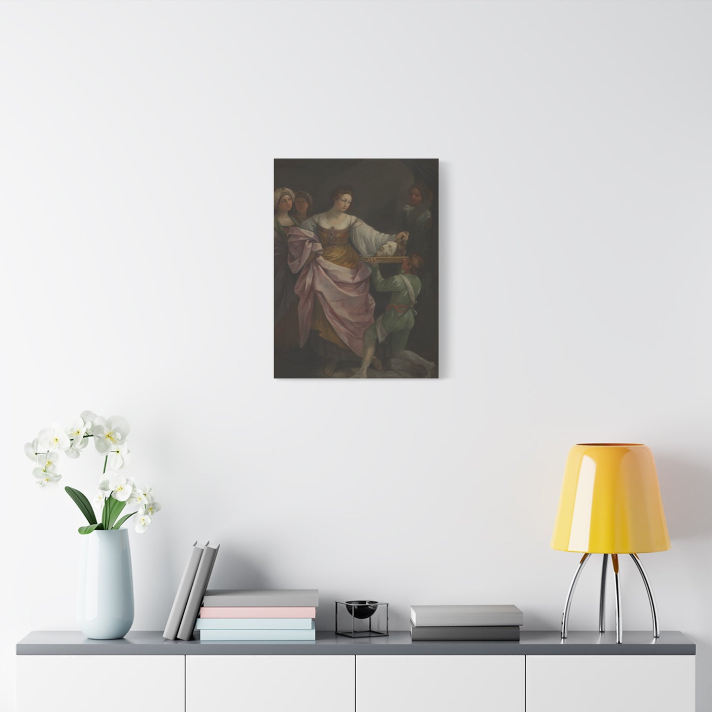 Classical Portrait Canvas Print — Romantic 17th-Century Figure Painting on Matte Stretched Canvas