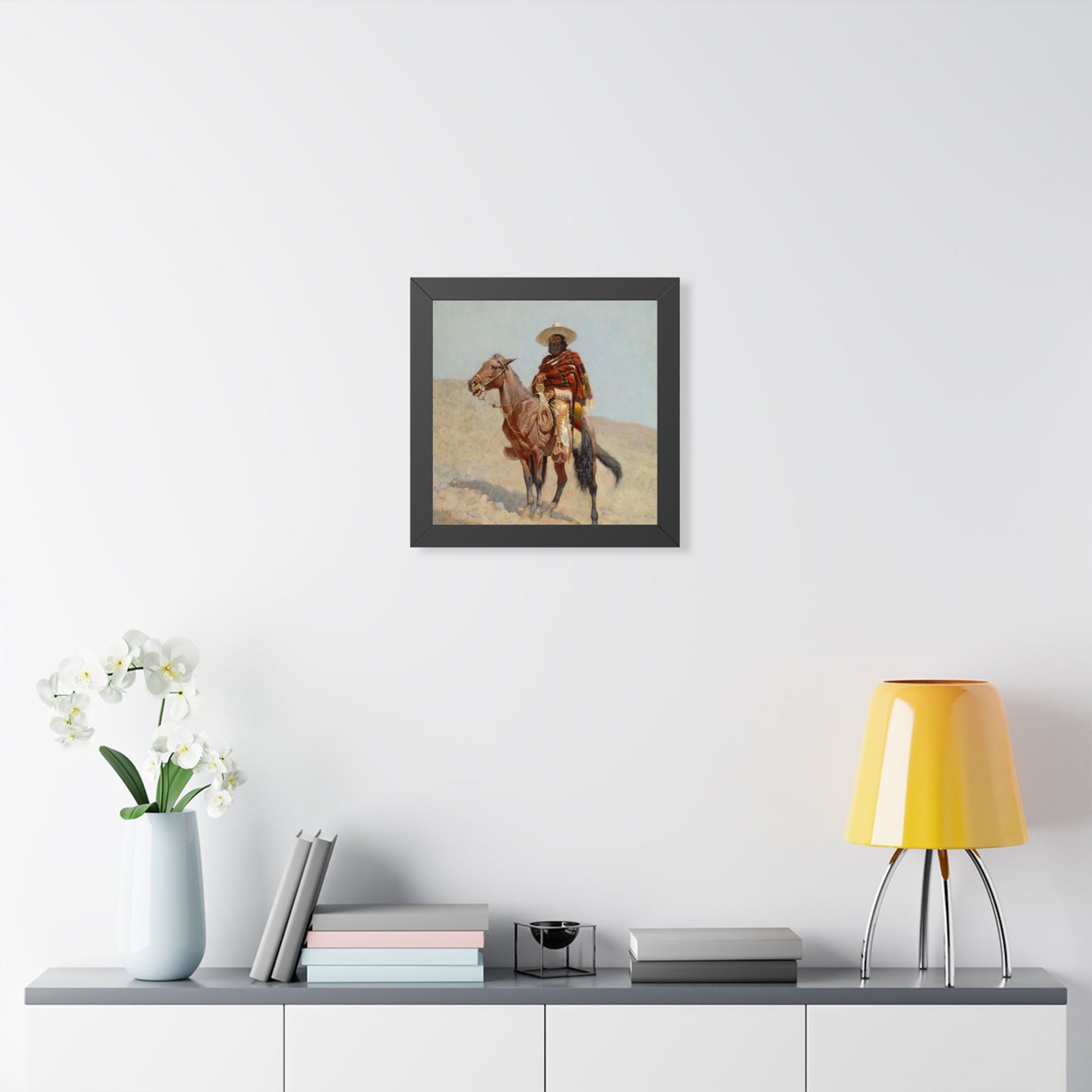 Framed Poster of A Mexican Vaquero (1890) by Frederic Remington