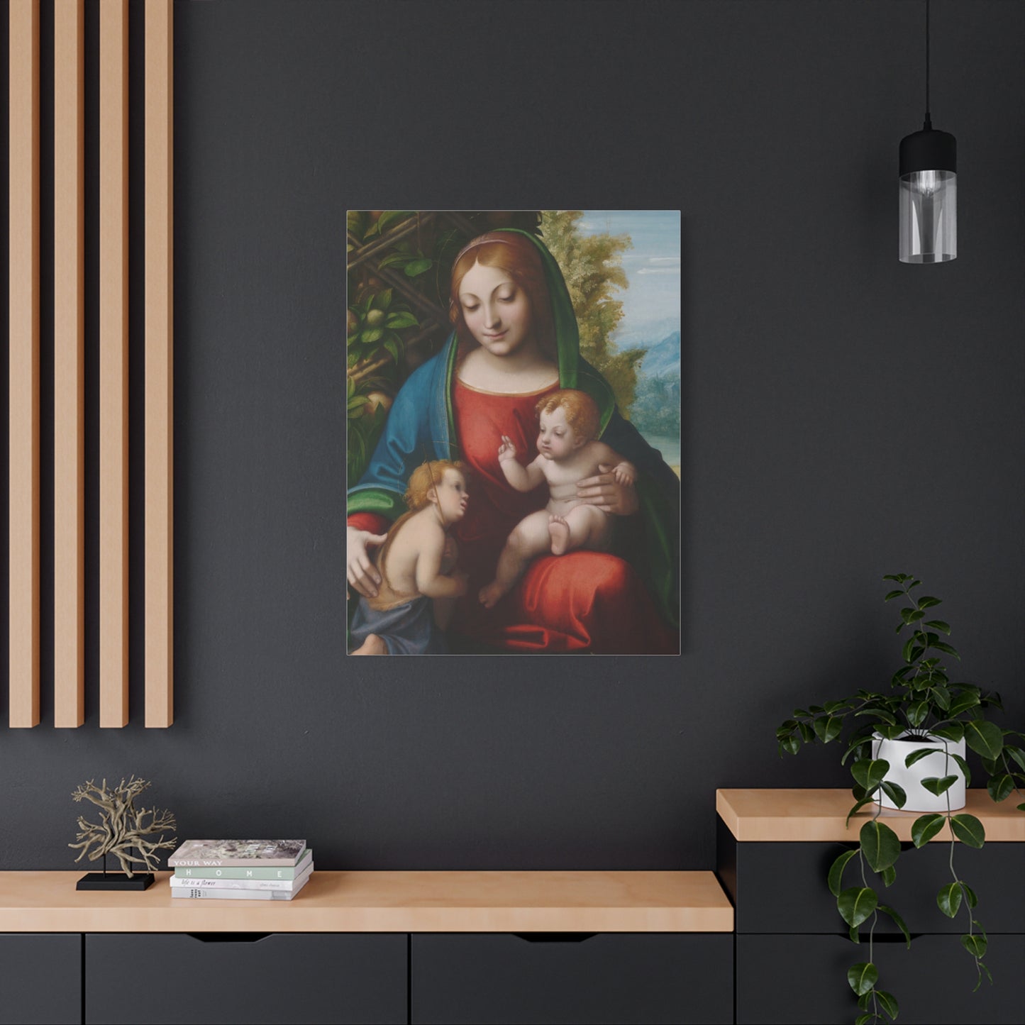 Virgin and Child with the Young Saint John the Baptist (c. 1515) by Correggio Canvas