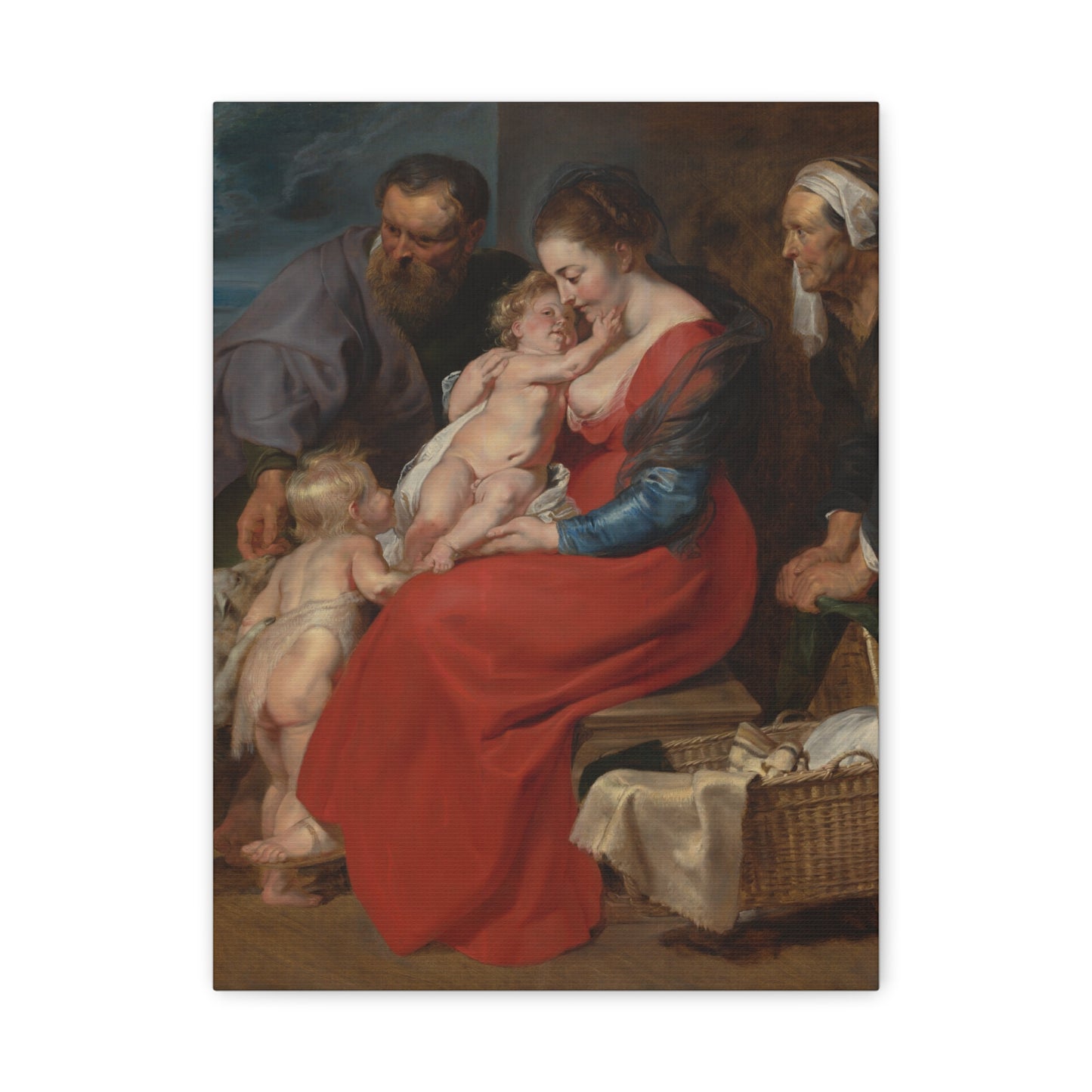The Holy Family with Saints Elizabeth and John the Baptist (c. 1615) by Peter Paul Rubens Canvas