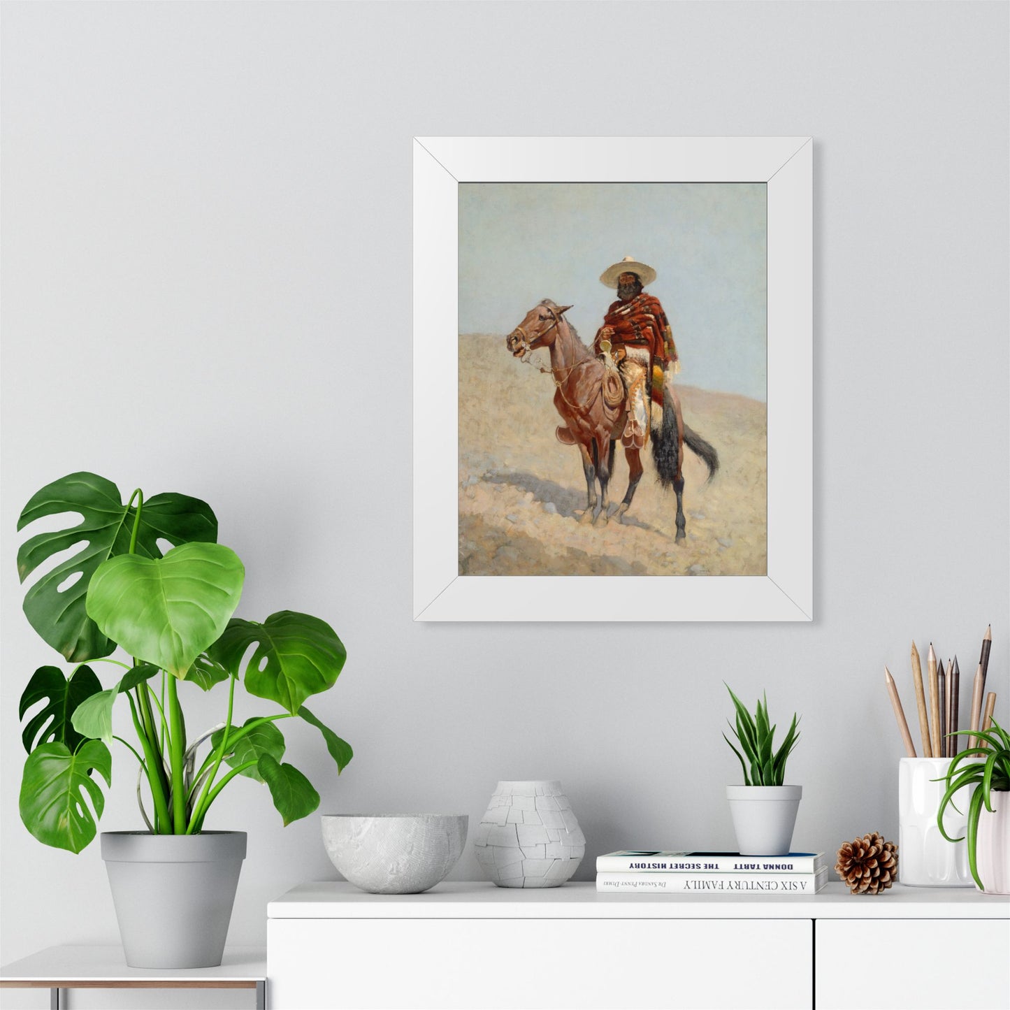 Framed Poster of A Mexican Vaquero (1890) by Frederic Remington