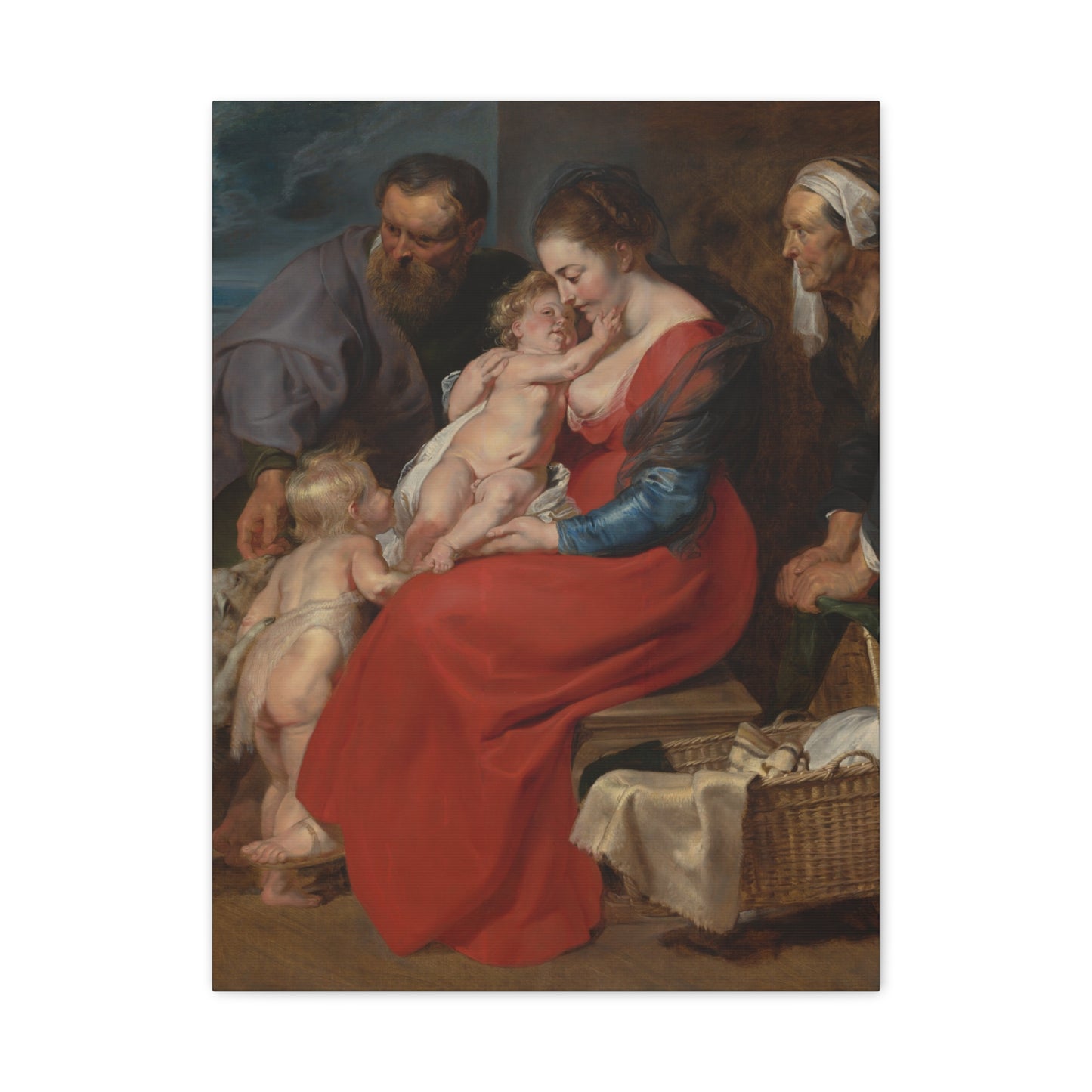 The Holy Family with Saints Elizabeth and John the Baptist (c. 1615) by Peter Paul Rubens Canvas