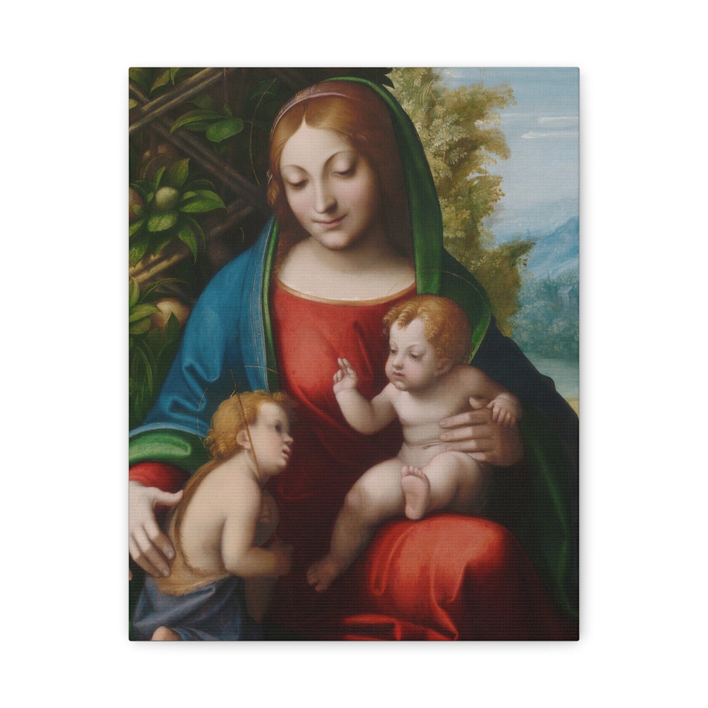 Virgin and Child with the Young Saint John the Baptist (c. 1515) by Correggio Canvas