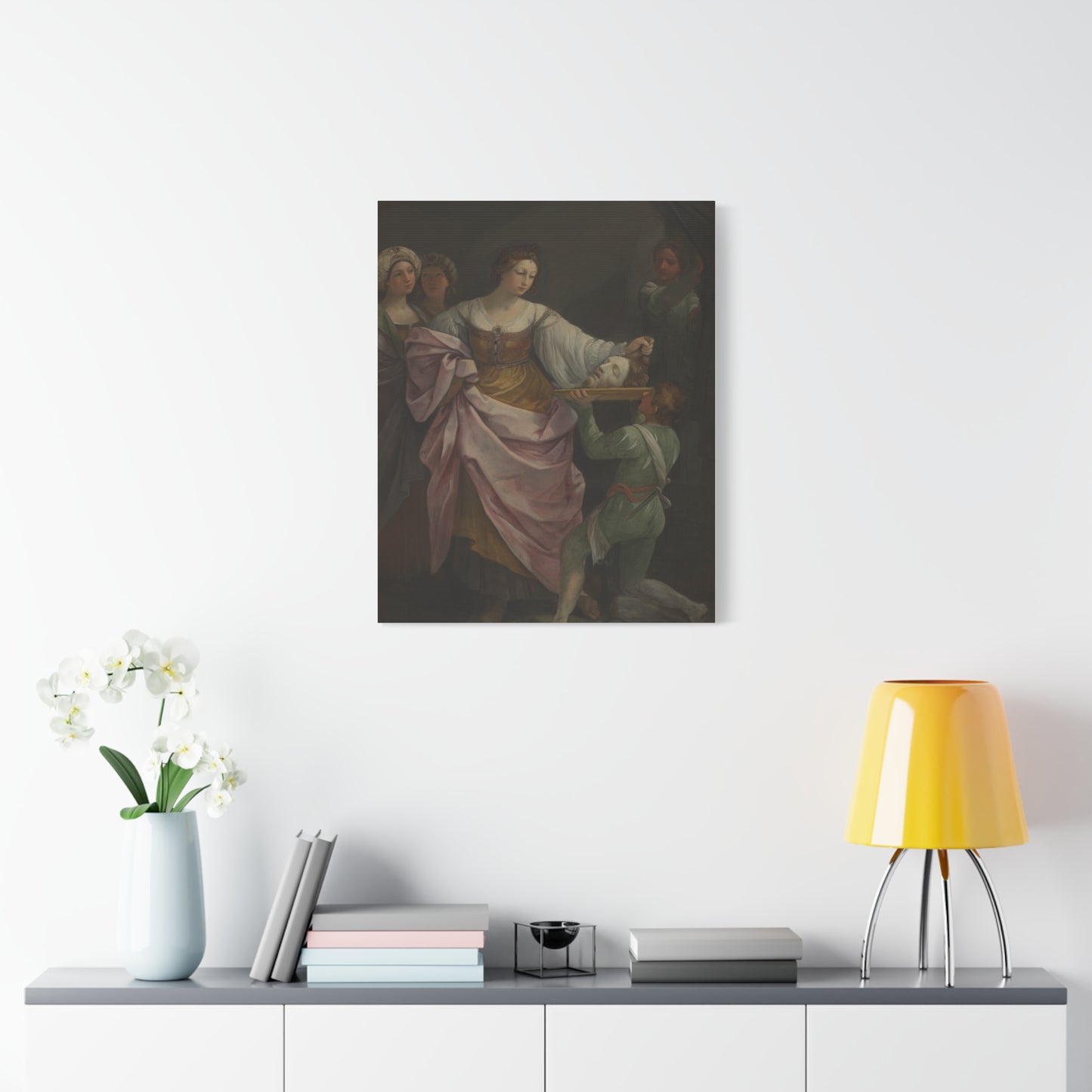 Classical Portrait Canvas Print — Romantic 17th-Century Figure Painting on Matte Stretched Canvas