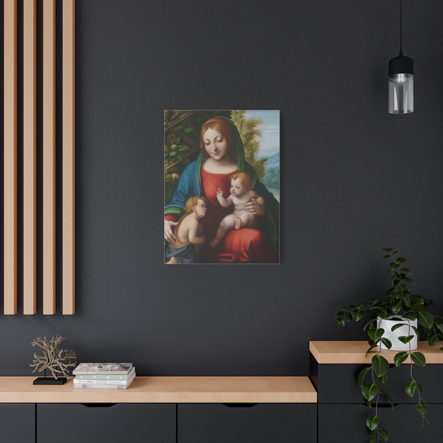 Virgin and Child with the Young Saint John the Baptist (c. 1515) by Correggio Canvas