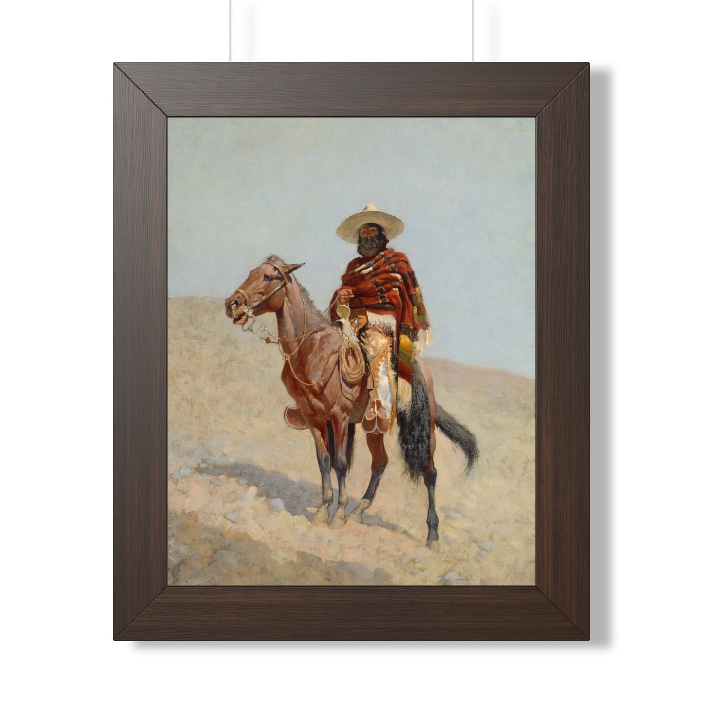 Framed Poster of A Mexican Vaquero (1890) by Frederic Remington