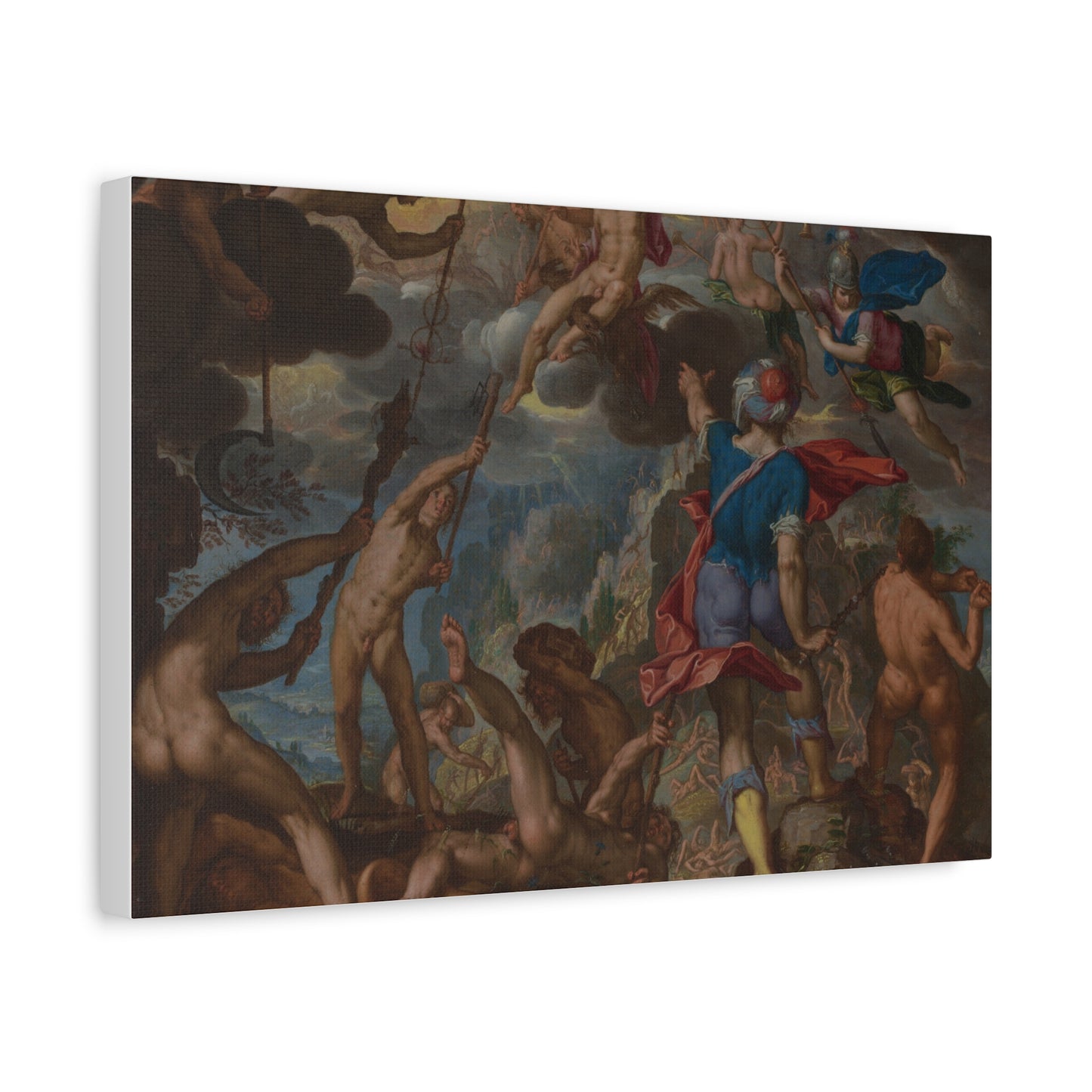 The Battle between the Gods and the Giants (c. 1608) by Joachim Antonisz. Wtewael Canvas