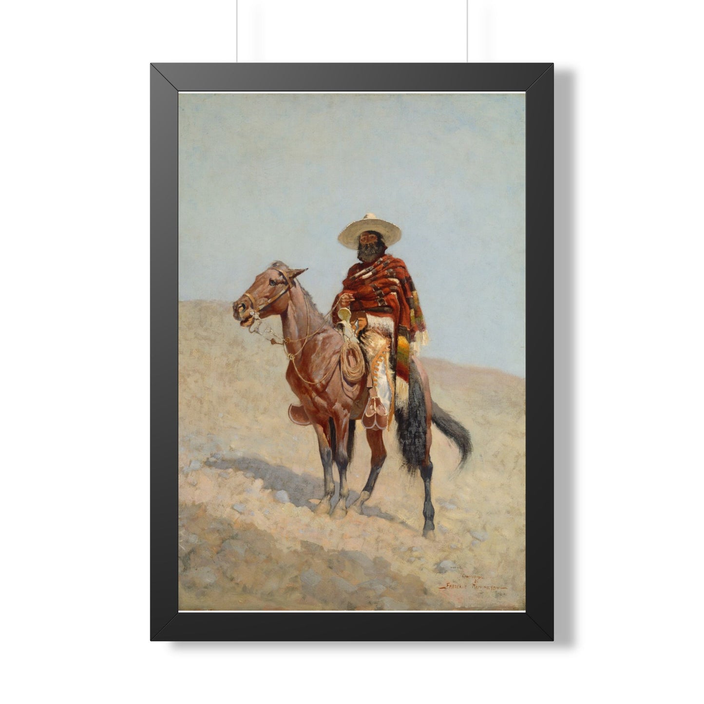 Framed Poster of A Mexican Vaquero (1890) by Frederic Remington