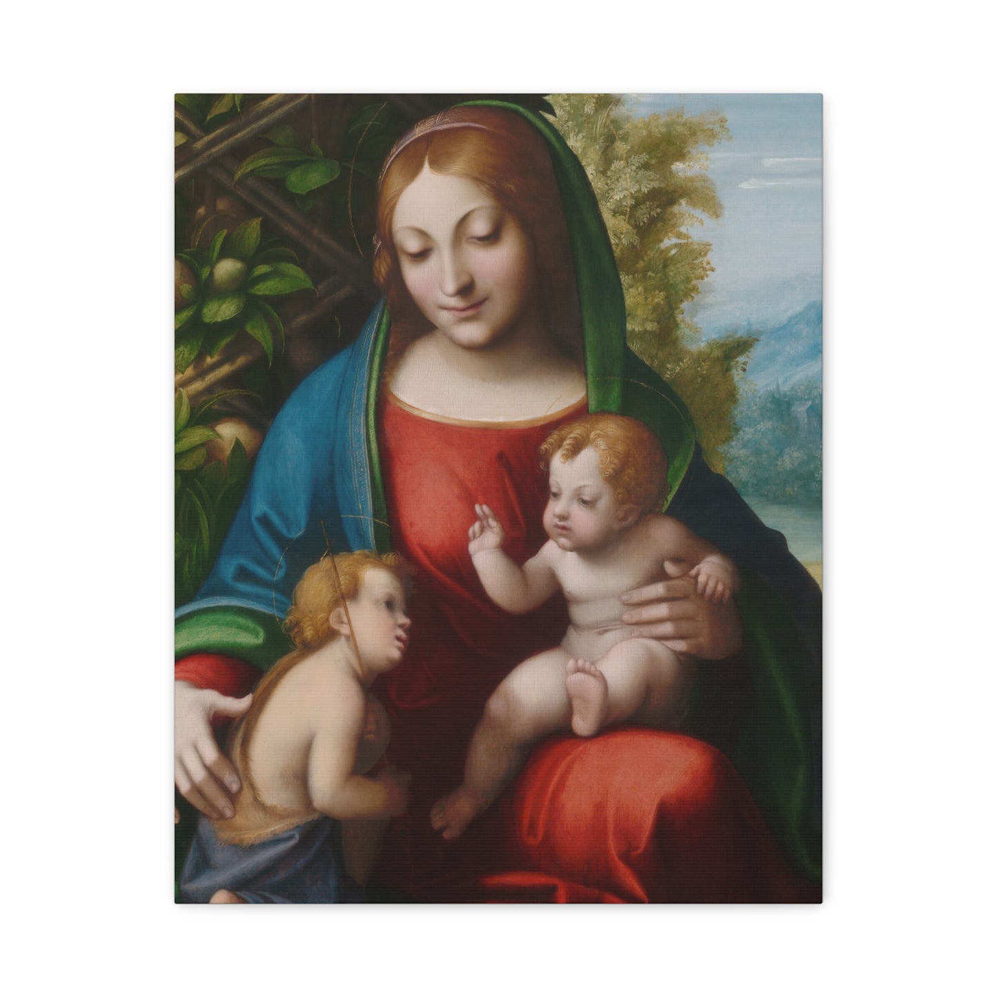 Virgin and Child with the Young Saint John the Baptist (c. 1515) by Correggio Canvas