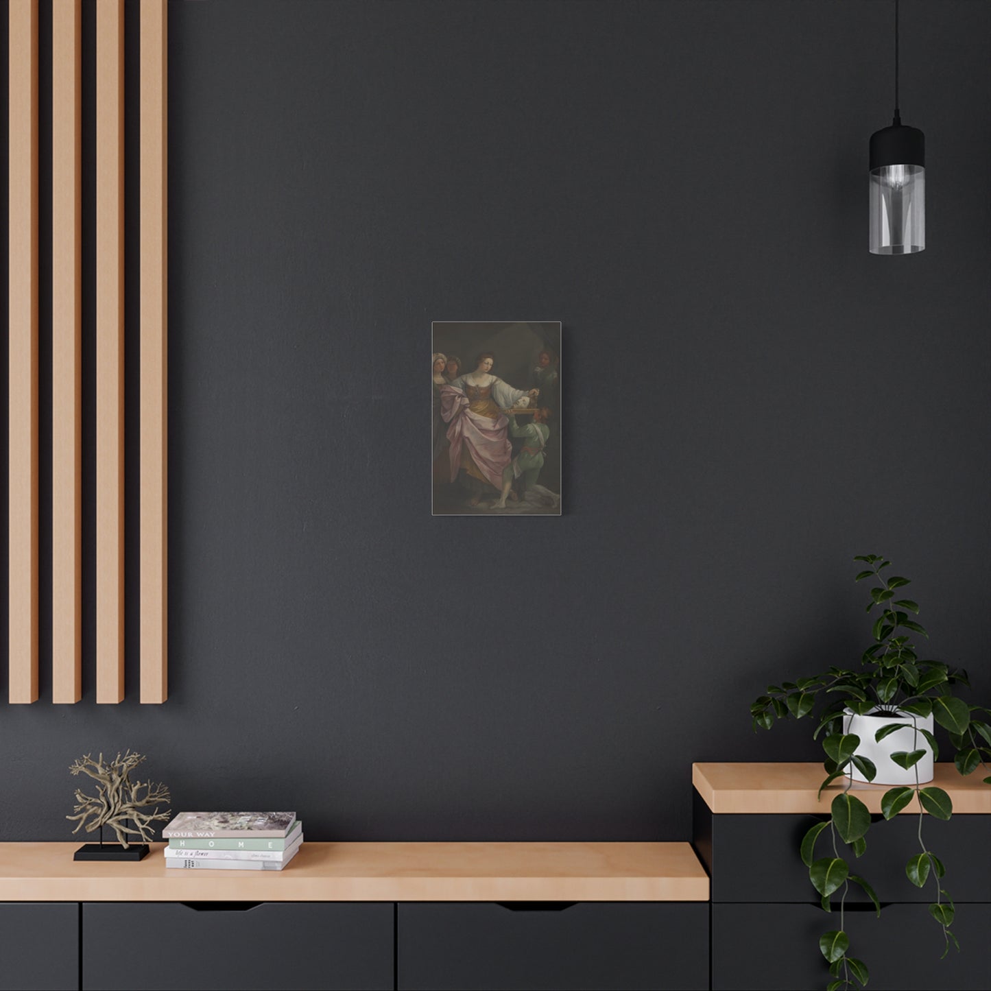 Classical Portrait Canvas Print — Romantic 17th-Century Figure Painting on Matte Stretched Canvas