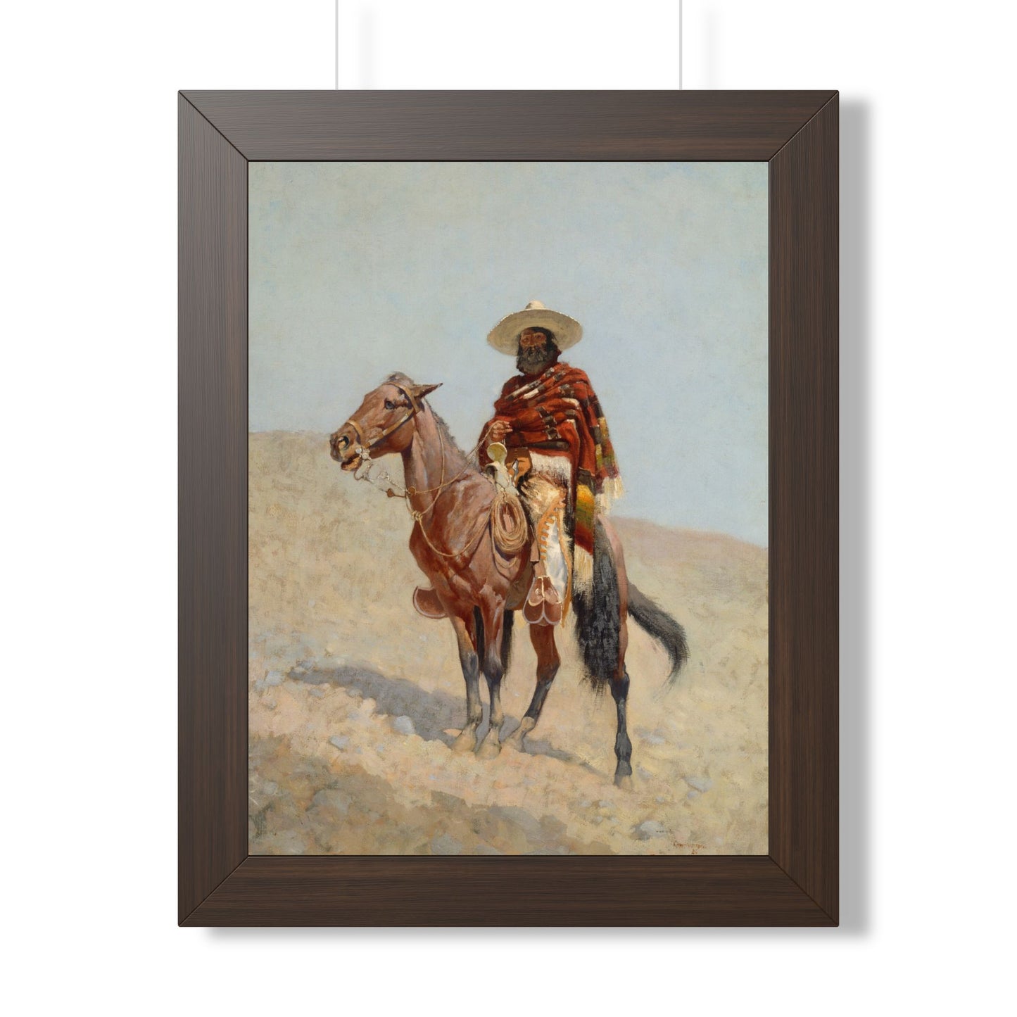 Framed Poster of A Mexican Vaquero (1890) by Frederic Remington