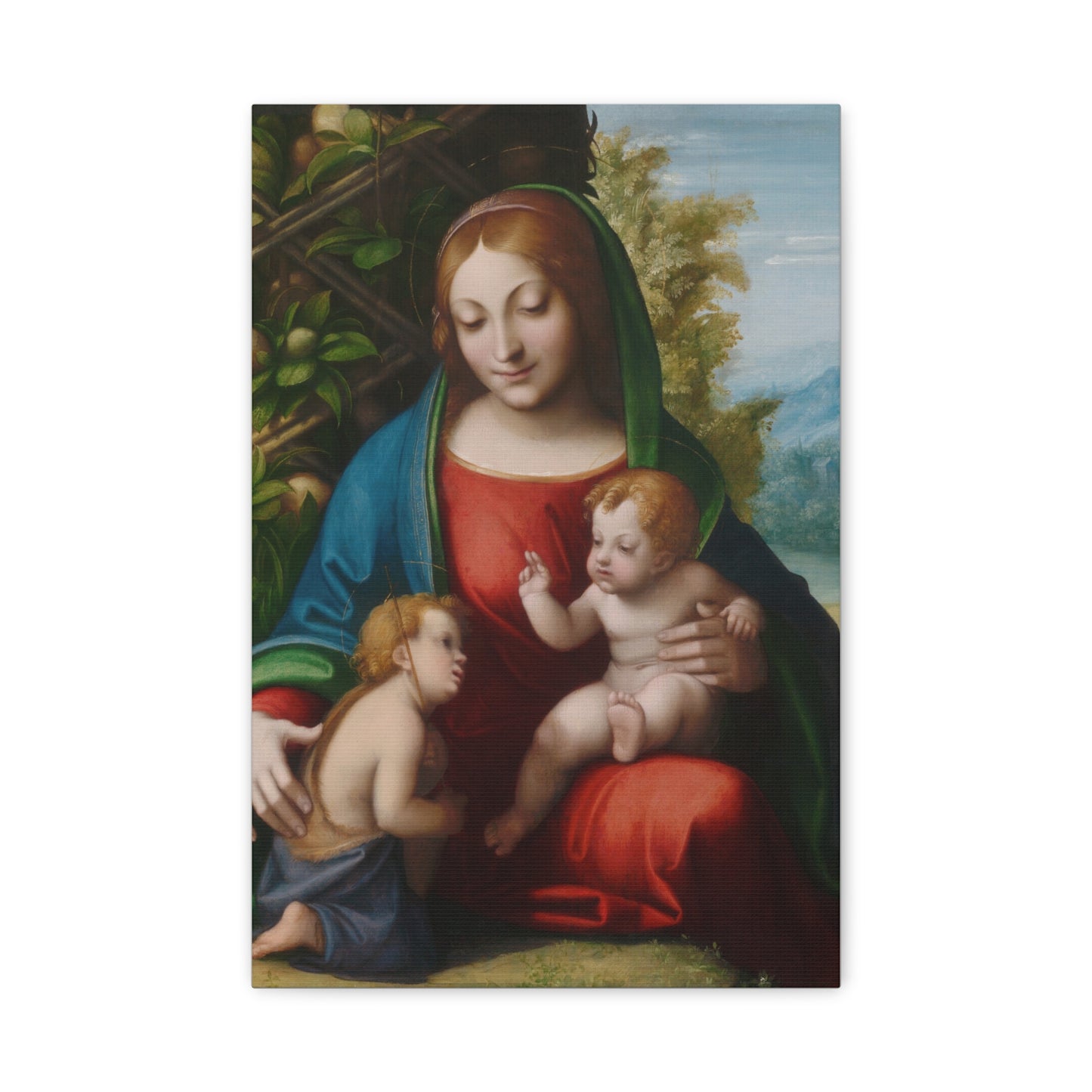Virgin and Child with the Young Saint John the Baptist (c. 1515) by Correggio Canvas