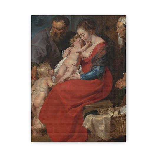 The Holy Family with Saints Elizabeth and John the Baptist (c. 1615) by Peter Paul Rubens Canvas