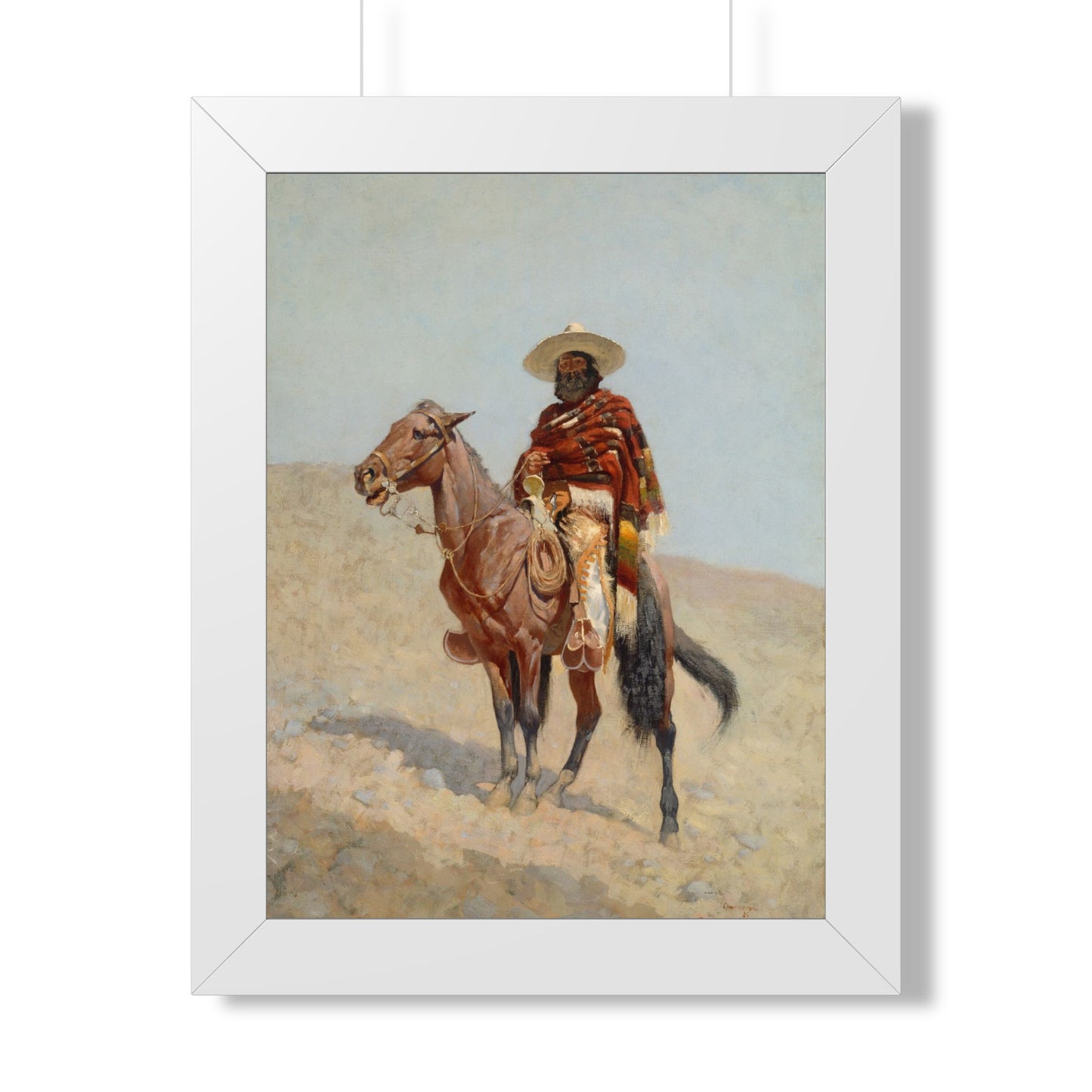 Framed Poster of A Mexican Vaquero (1890) by Frederic Remington