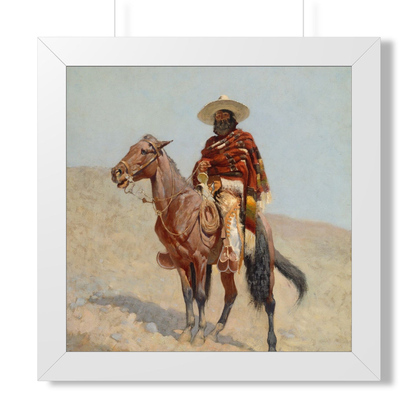Framed Poster of A Mexican Vaquero (1890) by Frederic Remington
