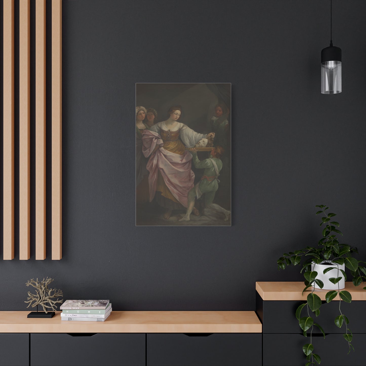 Classical Portrait Canvas Print — Romantic 17th-Century Figure Painting on Matte Stretched Canvas