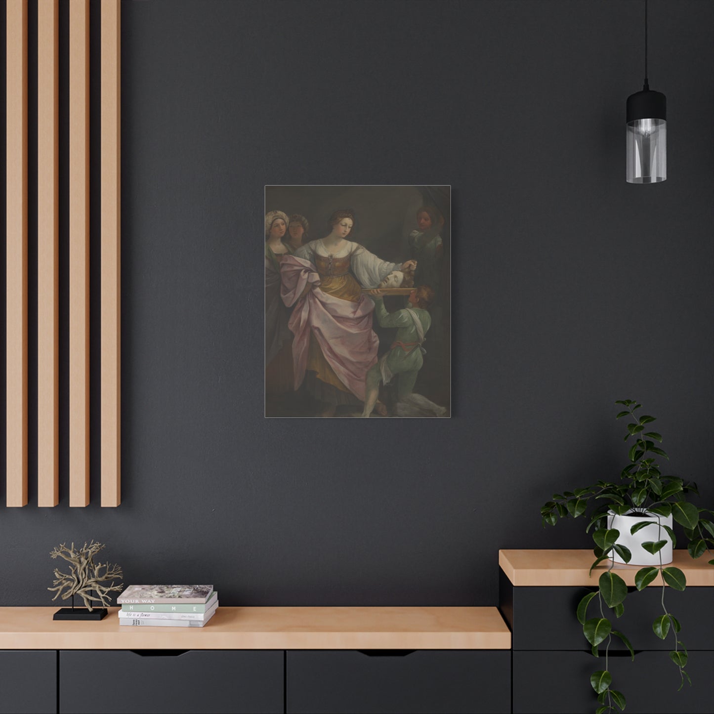 Classical Portrait Canvas Print — Romantic 17th-Century Figure Painting on Matte Stretched Canvas