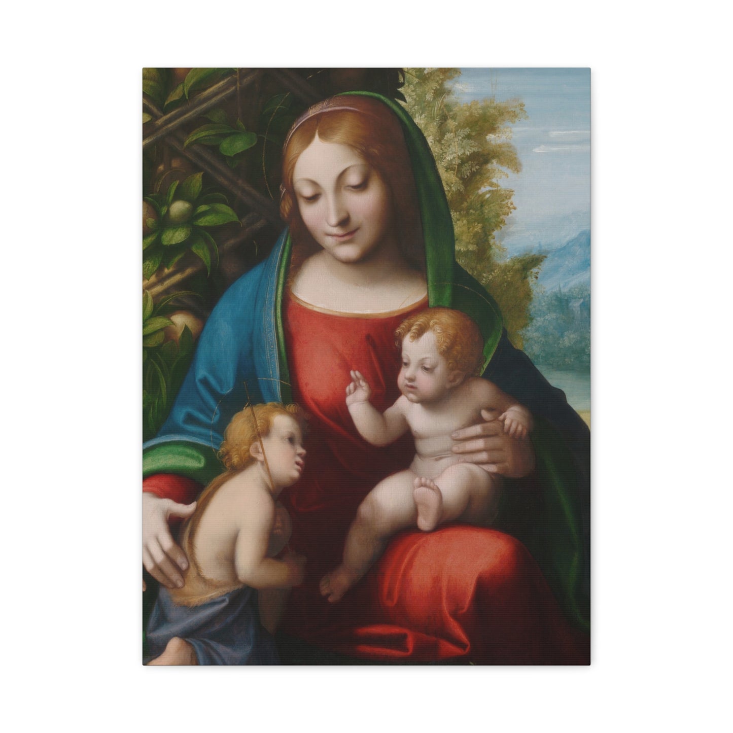 Virgin and Child with the Young Saint John the Baptist (c. 1515) by Correggio Canvas
