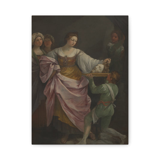Classical Portrait Canvas Print — Romantic 17th-Century Figure Painting on Matte Stretched Canvas