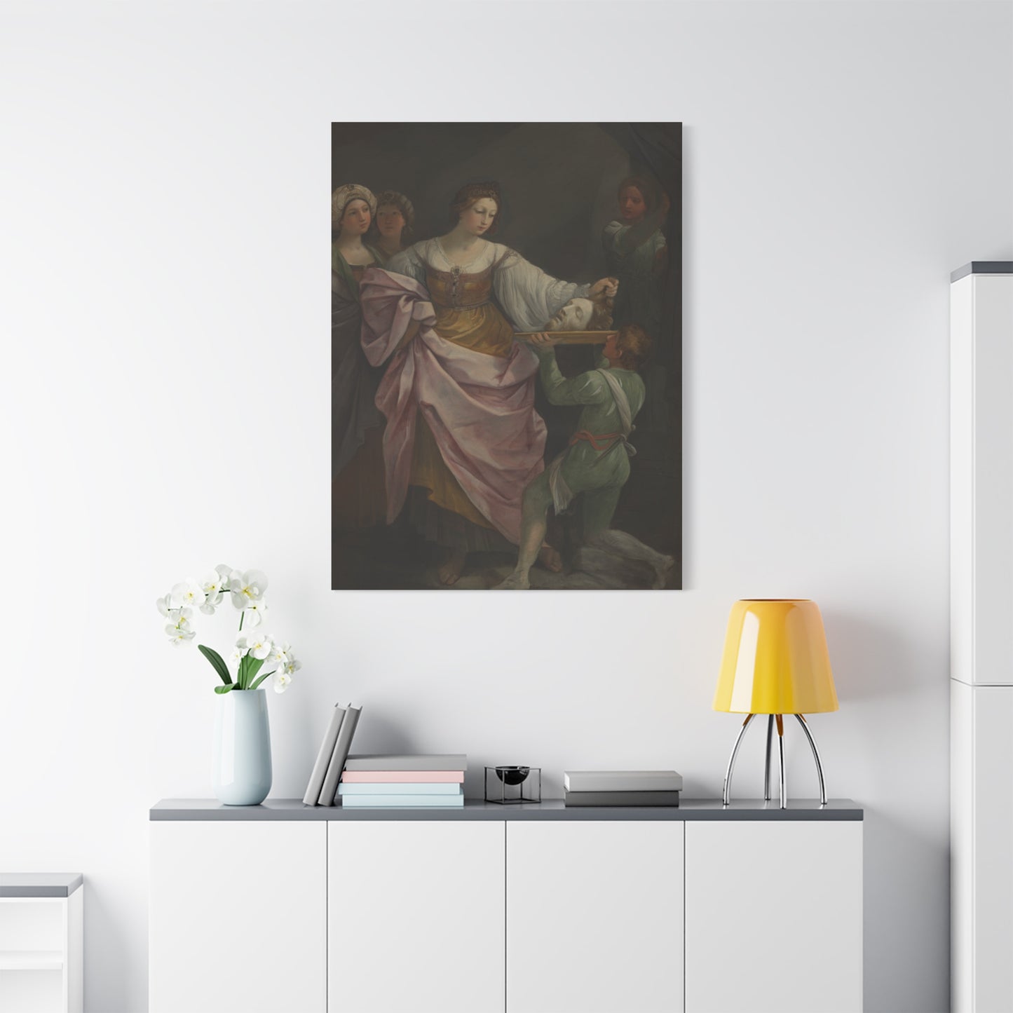 Classical Portrait Canvas Print — Romantic 17th-Century Figure Painting on Matte Stretched Canvas