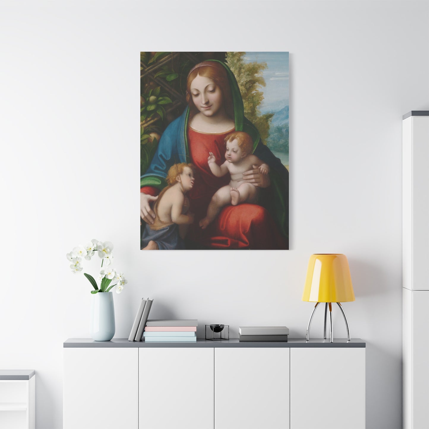 Virgin and Child with the Young Saint John the Baptist (c. 1515) by Correggio Canvas