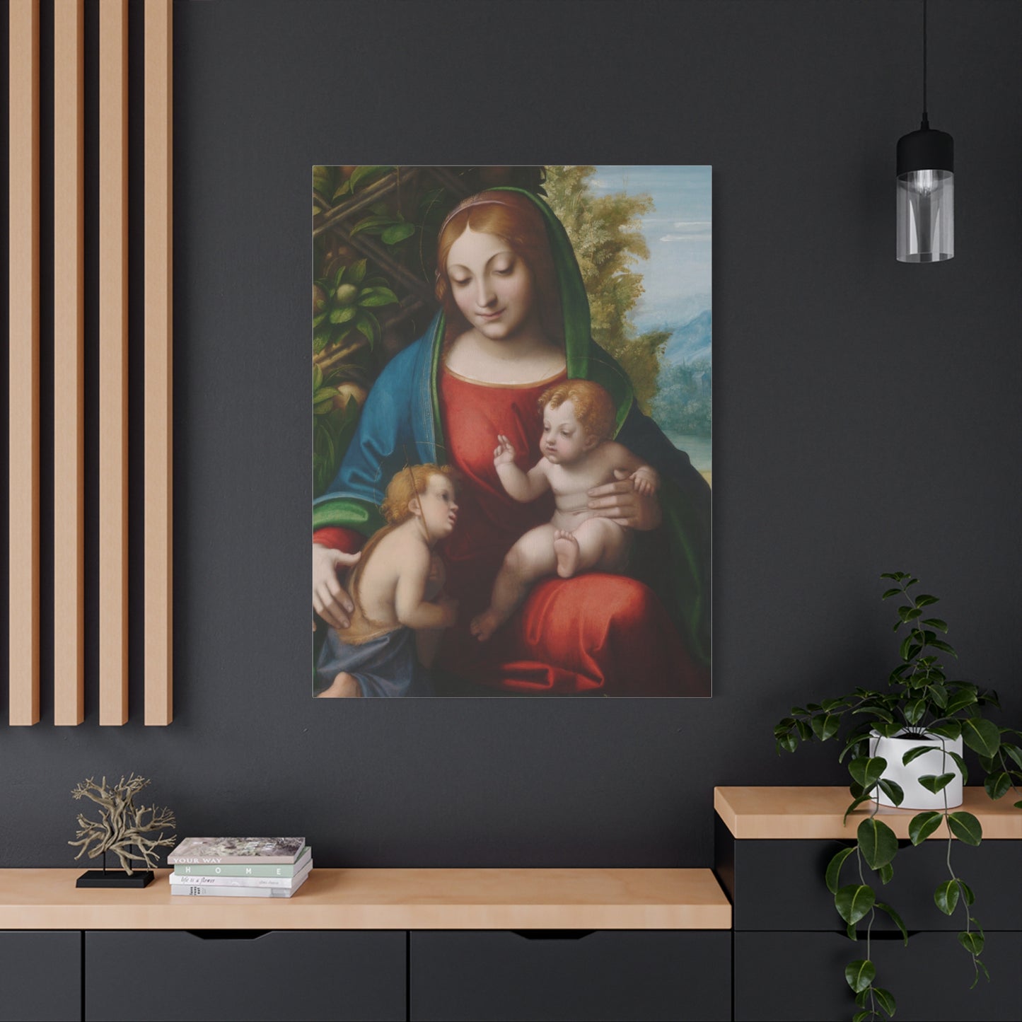 Virgin and Child with the Young Saint John the Baptist (c. 1515) by Correggio Canvas