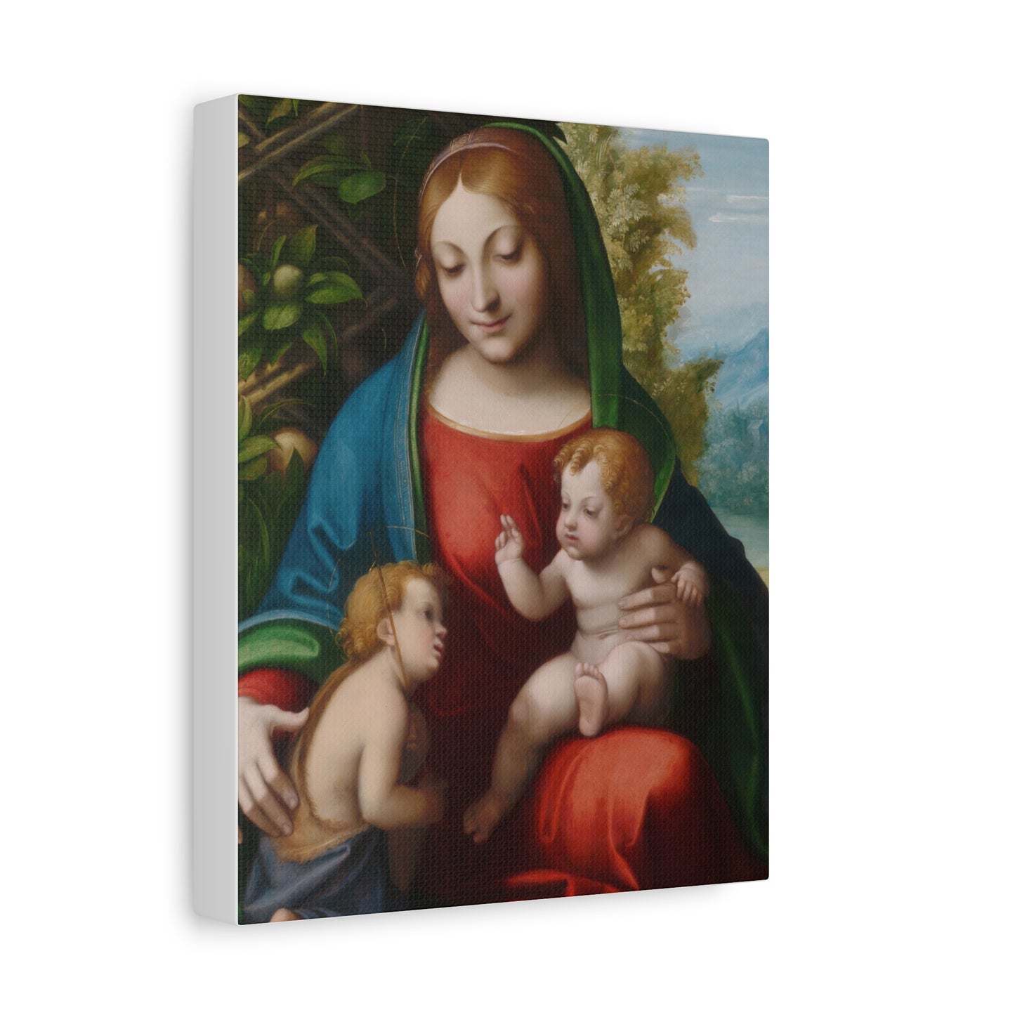 Virgin and Child with the Young Saint John the Baptist (c. 1515) by Correggio Canvas