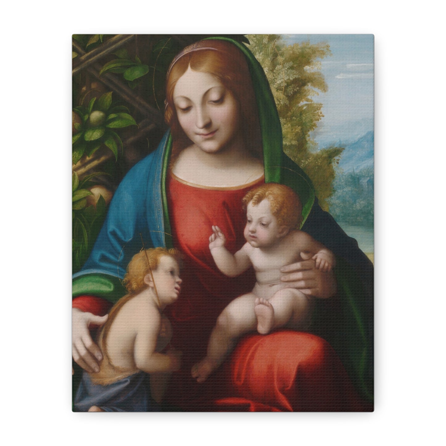 Virgin and Child with the Young Saint John the Baptist (c. 1515) by Correggio Canvas