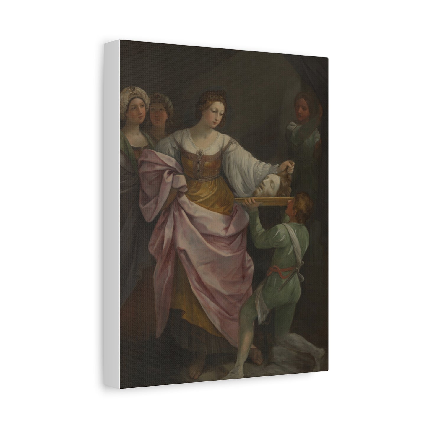 Classical Portrait Canvas Print — Romantic 17th-Century Figure Painting on Matte Stretched Canvas