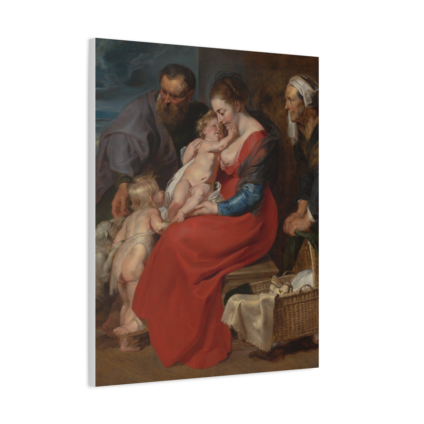 The Holy Family with Saints Elizabeth and John the Baptist (c. 1615) by Peter Paul Rubens Canvas