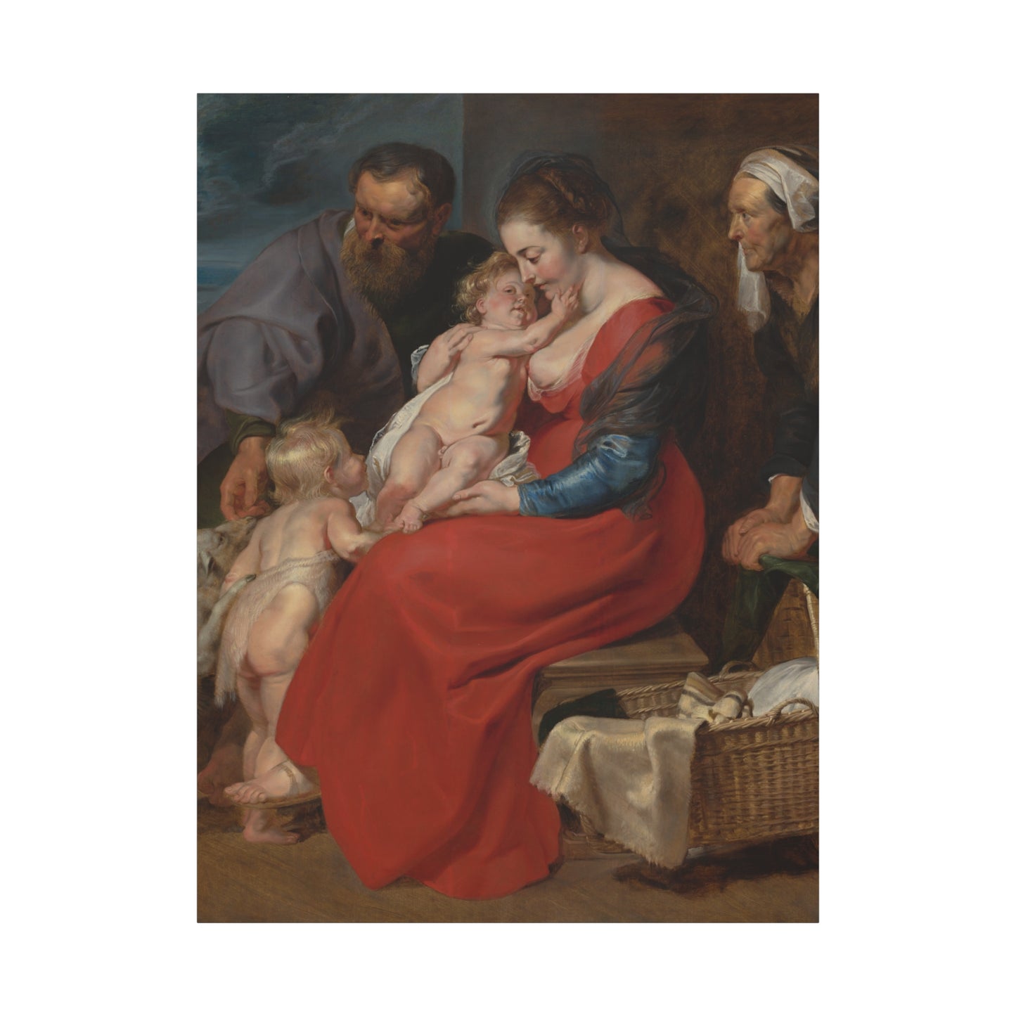 The Holy Family with Saints Elizabeth and John the Baptist (c. 1615) by Peter Paul Rubens Canvas