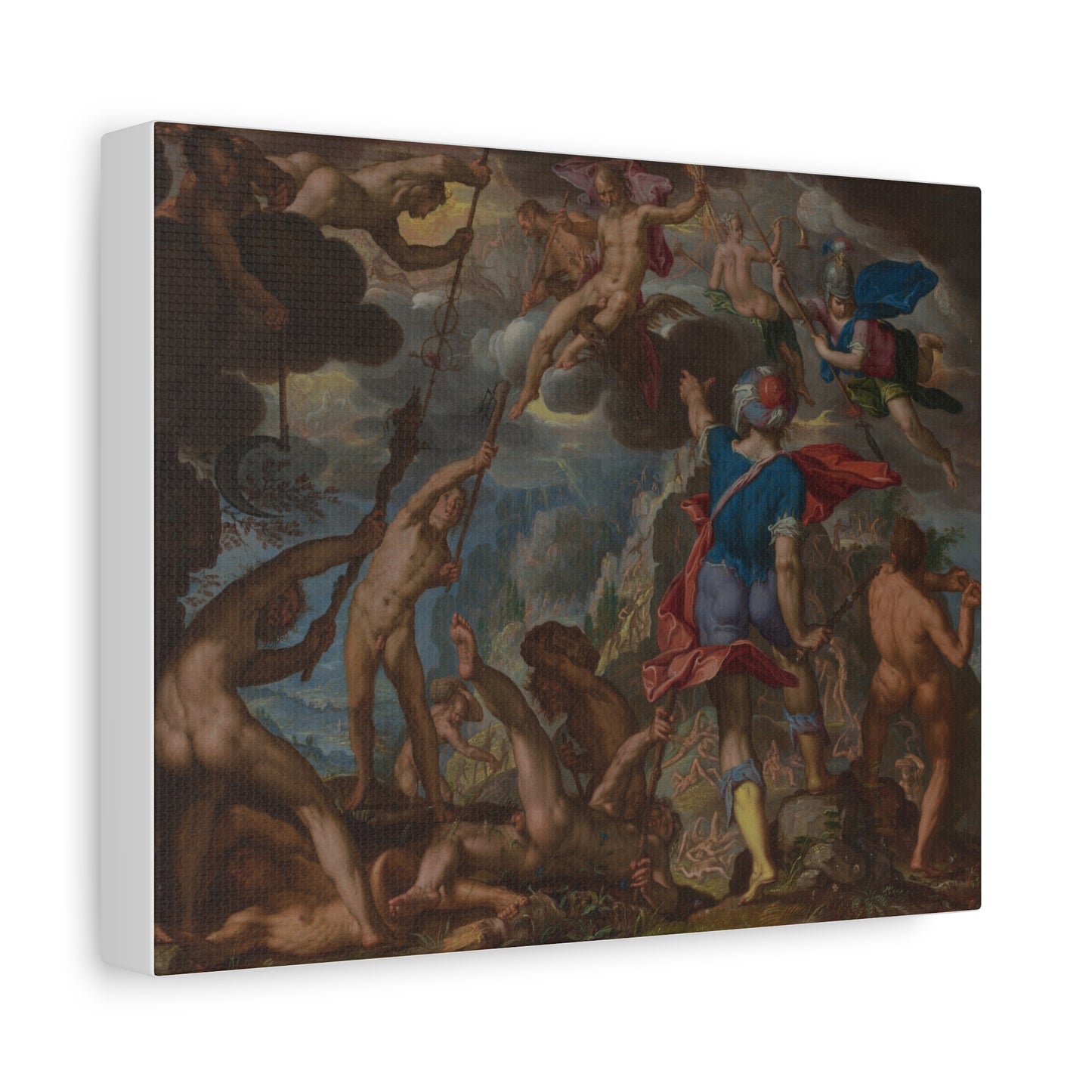 The Battle between the Gods and the Giants (c. 1608) by Joachim Antonisz. Wtewael Canvas