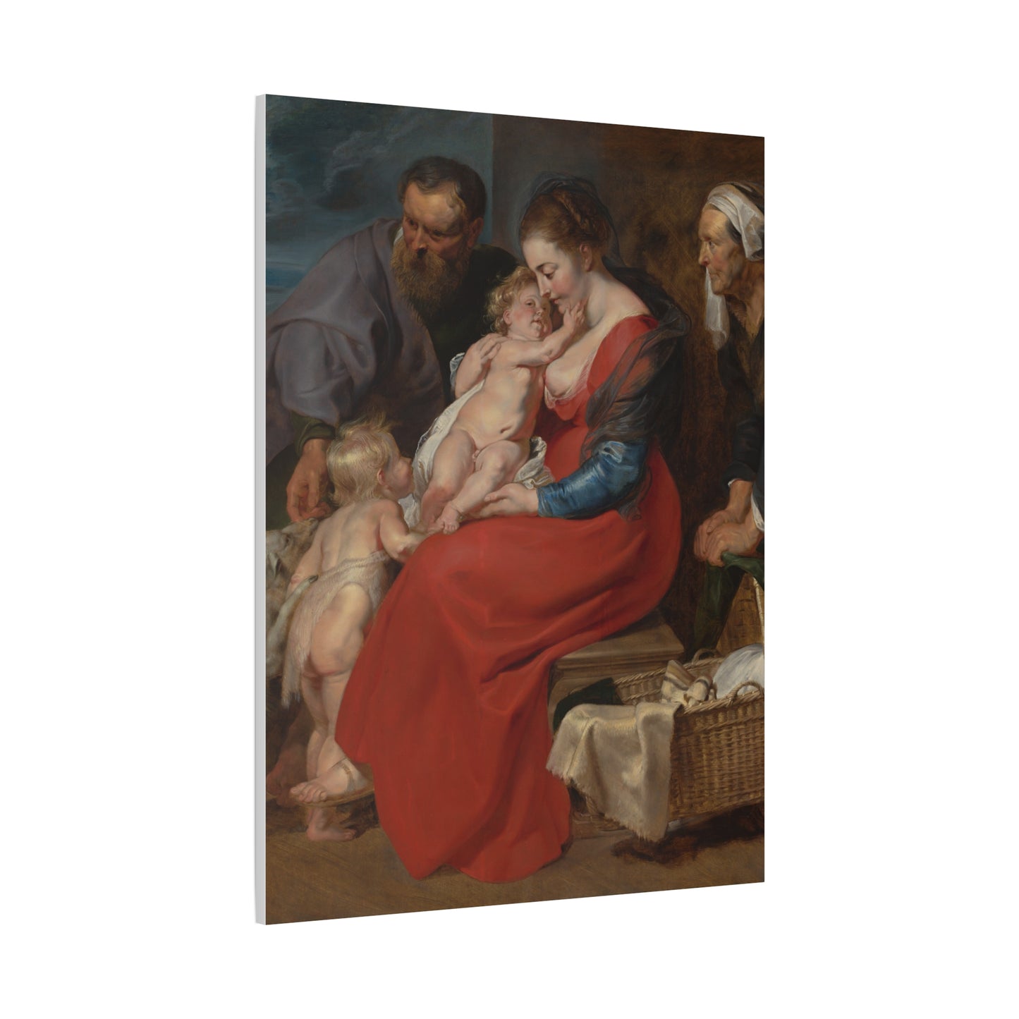 The Holy Family with Saints Elizabeth and John the Baptist (c. 1615) by Peter Paul Rubens Canvas