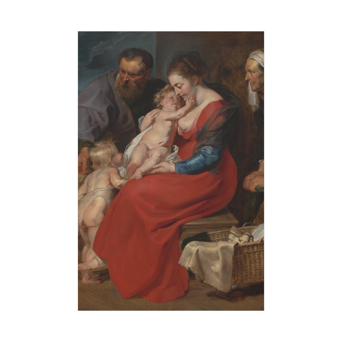 The Holy Family with Saints Elizabeth and John the Baptist (c. 1615) by Peter Paul Rubens Canvas