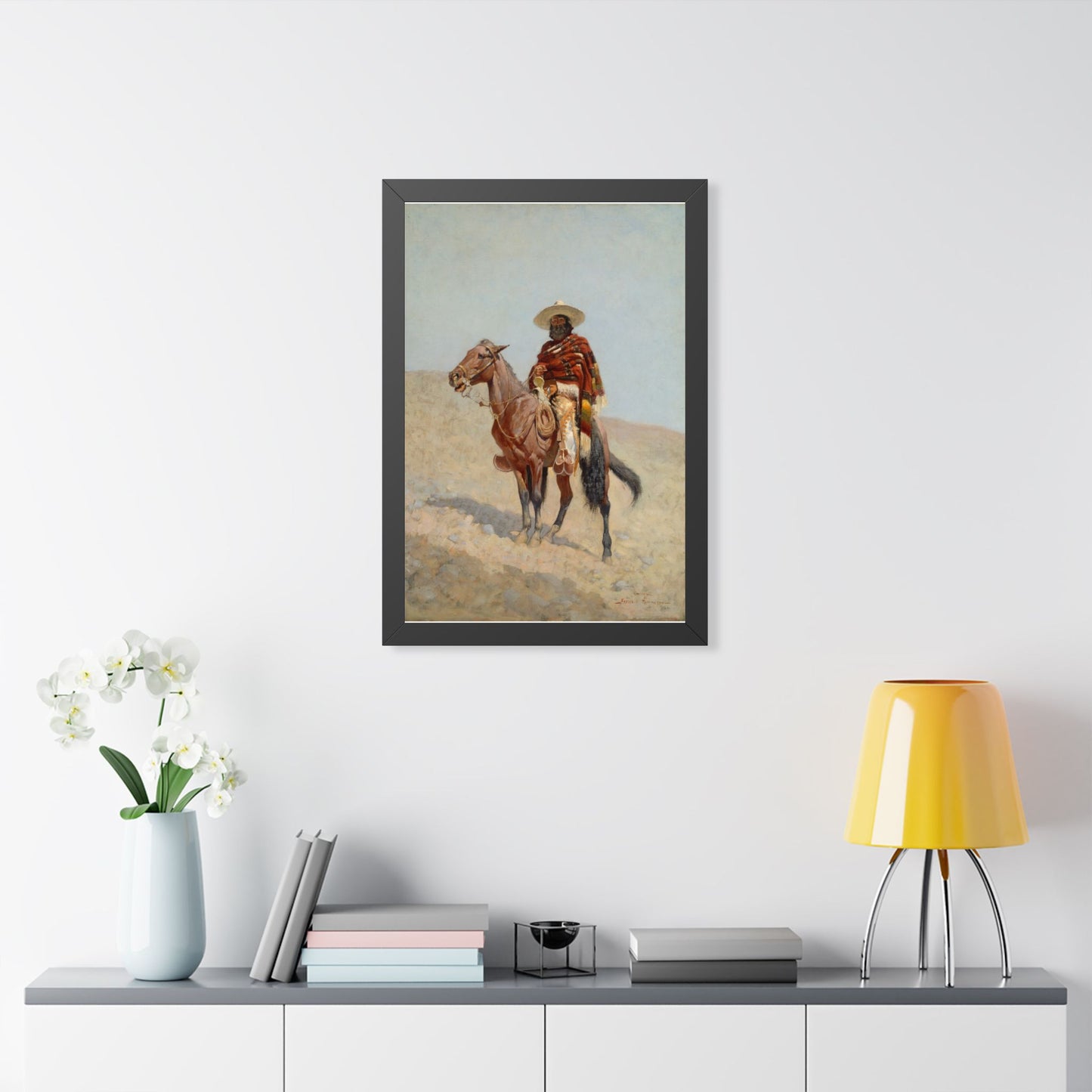 Framed Poster of A Mexican Vaquero (1890) by Frederic Remington
