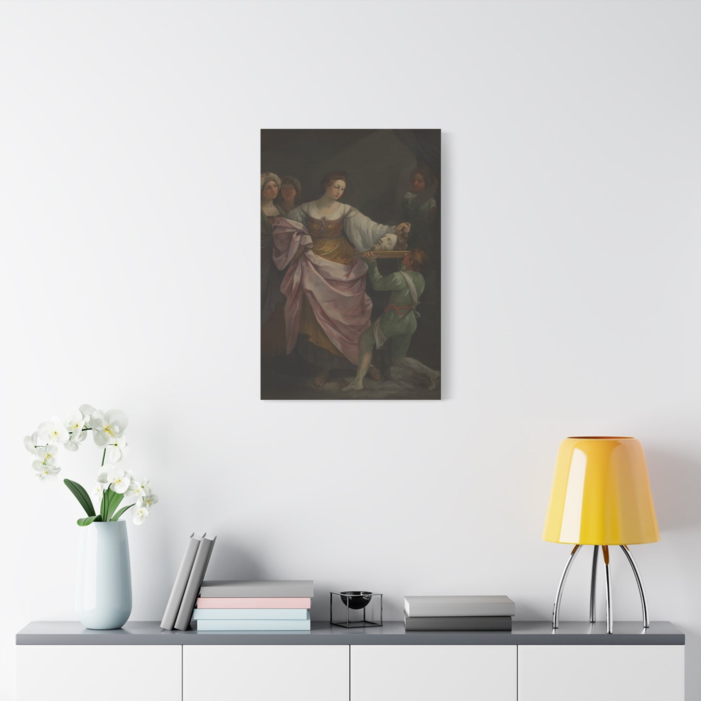 Classical Portrait Canvas Print — Romantic 17th-Century Figure Painting on Matte Stretched Canvas
