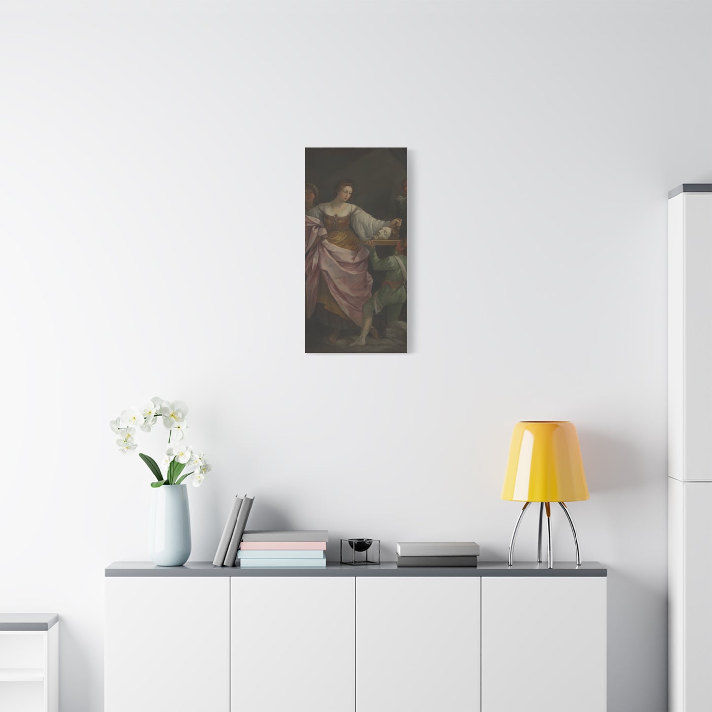 Classical Portrait Canvas Print — Romantic 17th-Century Figure Painting on Matte Stretched Canvas