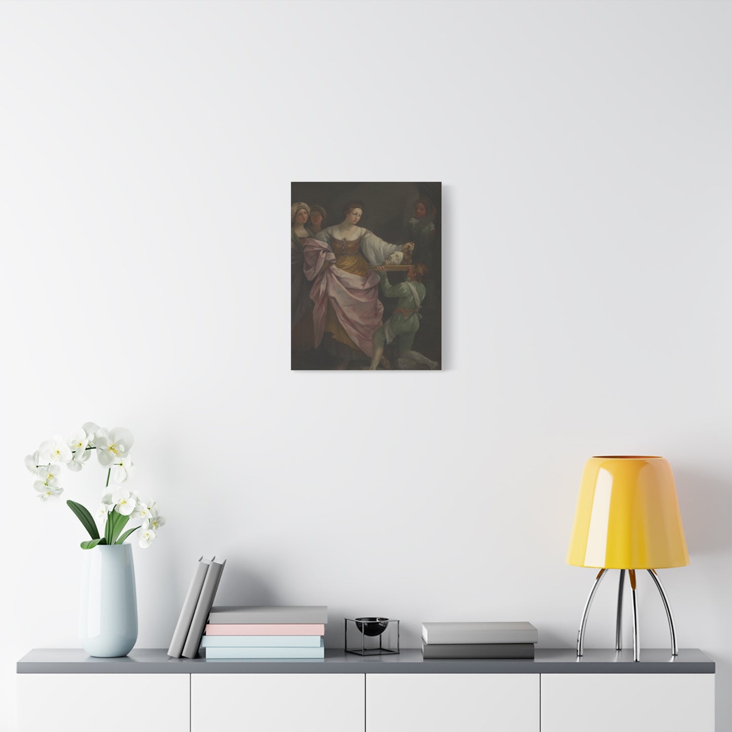 Classical Portrait Canvas Print — Romantic 17th-Century Figure Painting on Matte Stretched Canvas