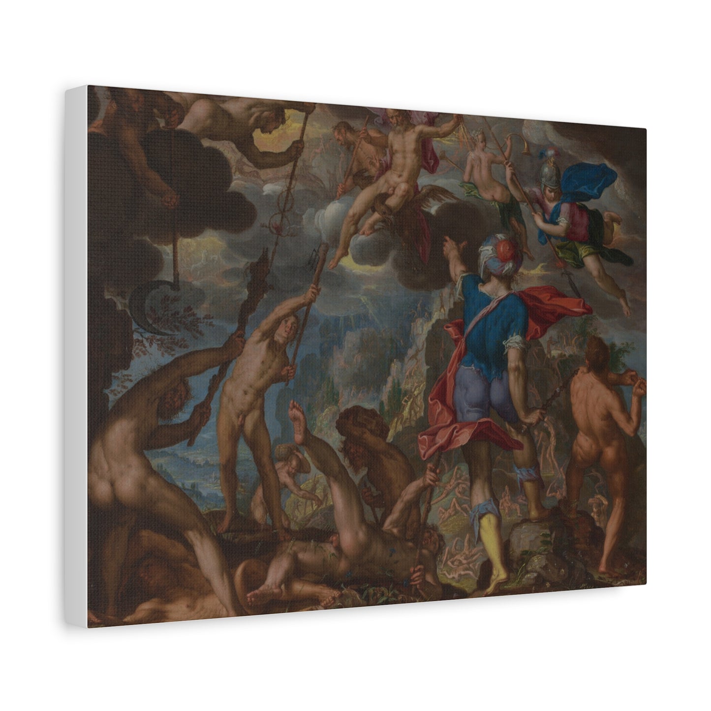 The Battle between the Gods and the Giants (c. 1608) by Joachim Antonisz. Wtewael Canvas