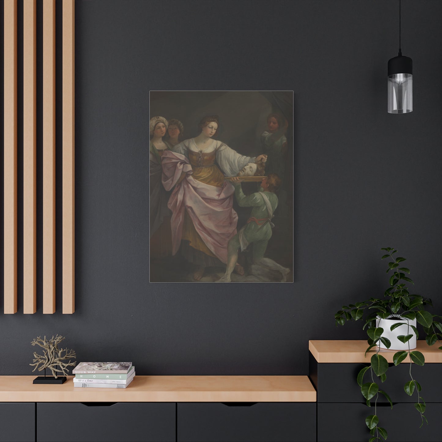 Classical Portrait Canvas Print — Romantic 17th-Century Figure Painting on Matte Stretched Canvas