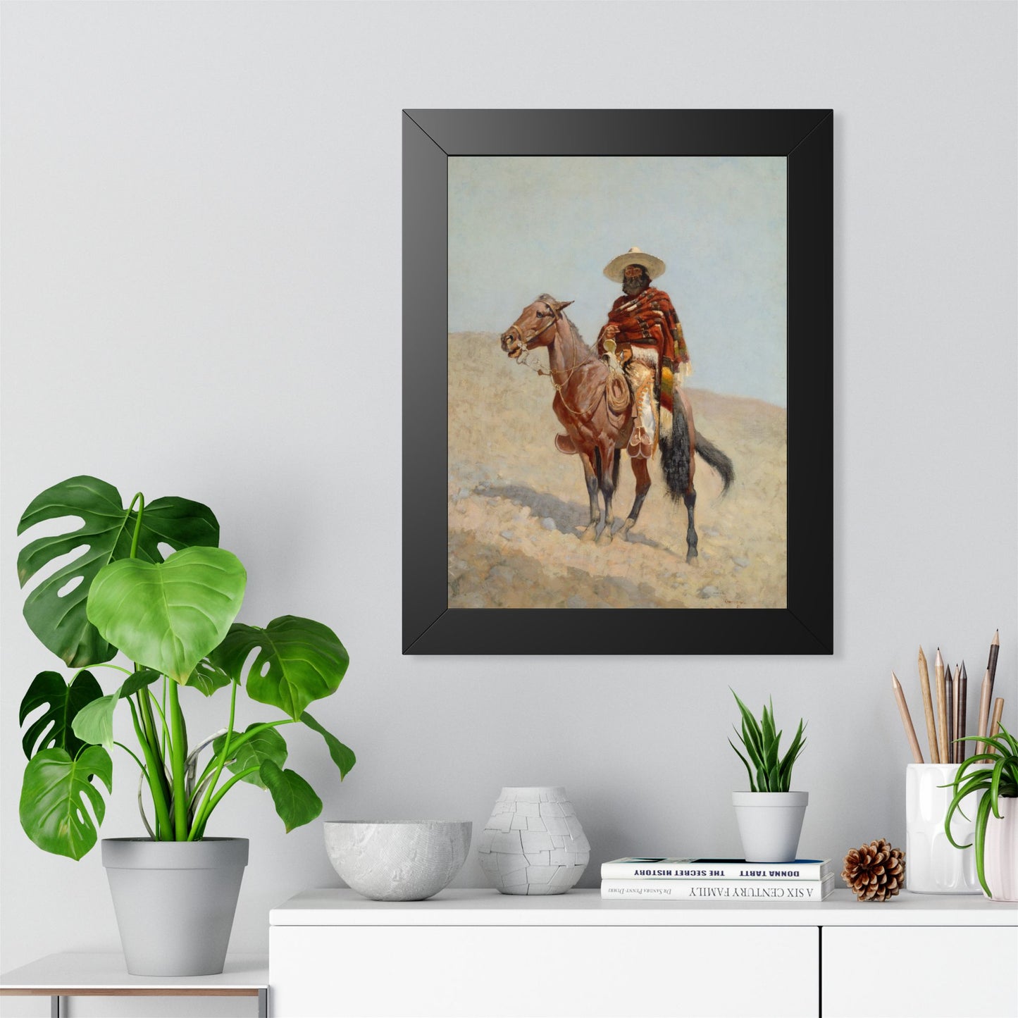 Framed Poster of A Mexican Vaquero (1890) by Frederic Remington