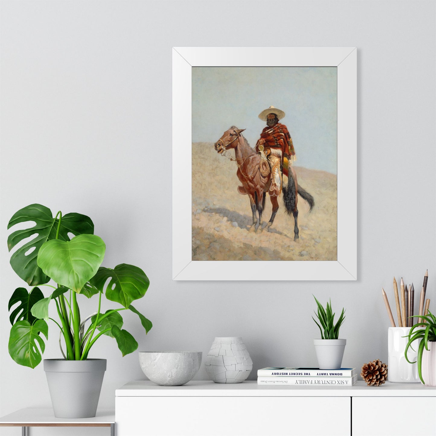 Framed Poster of A Mexican Vaquero (1890) by Frederic Remington