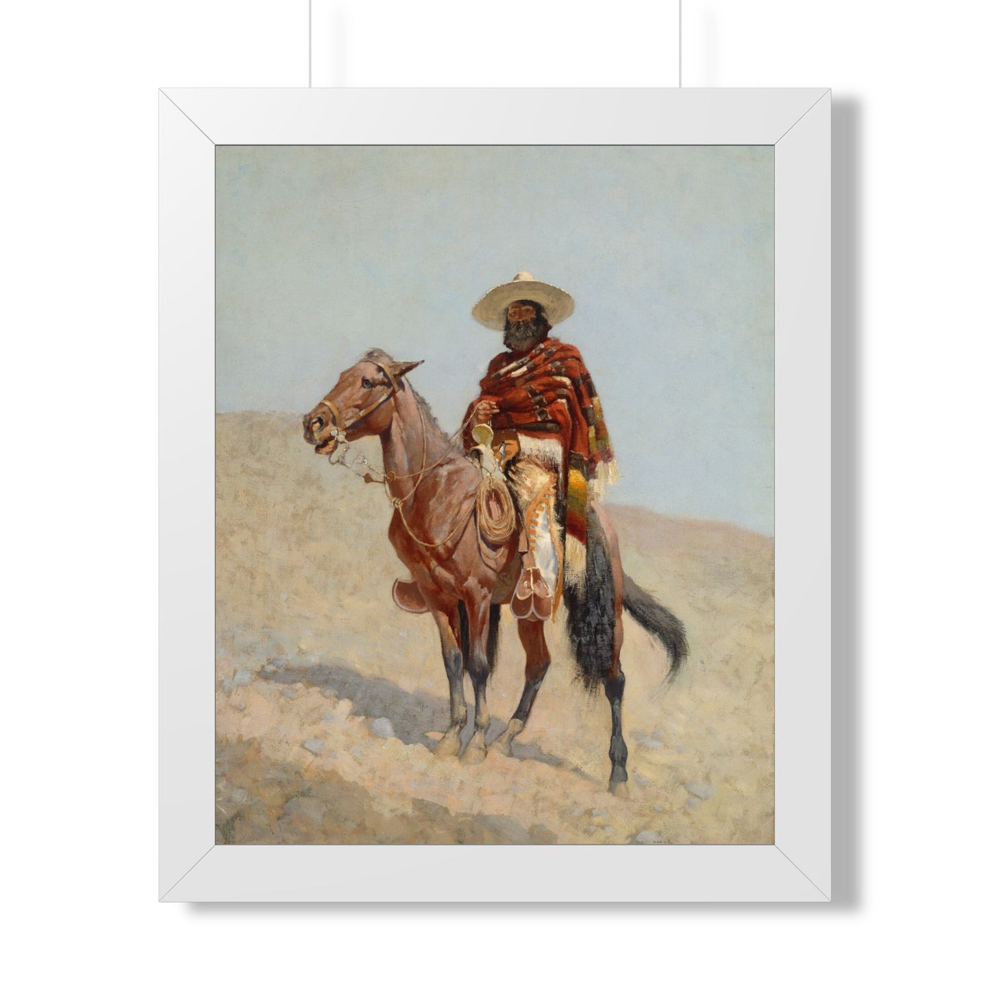 Framed Poster of A Mexican Vaquero (1890) by Frederic Remington