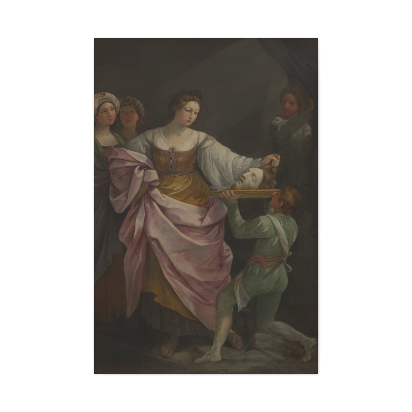 Classical Portrait Canvas Print — Romantic 17th-Century Figure Painting on Matte Stretched Canvas