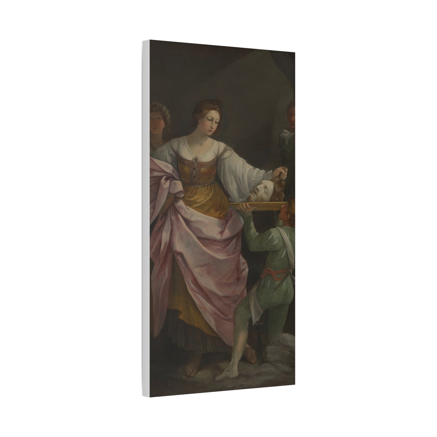 Classical Portrait Canvas Print — Romantic 17th-Century Figure Painting on Matte Stretched Canvas