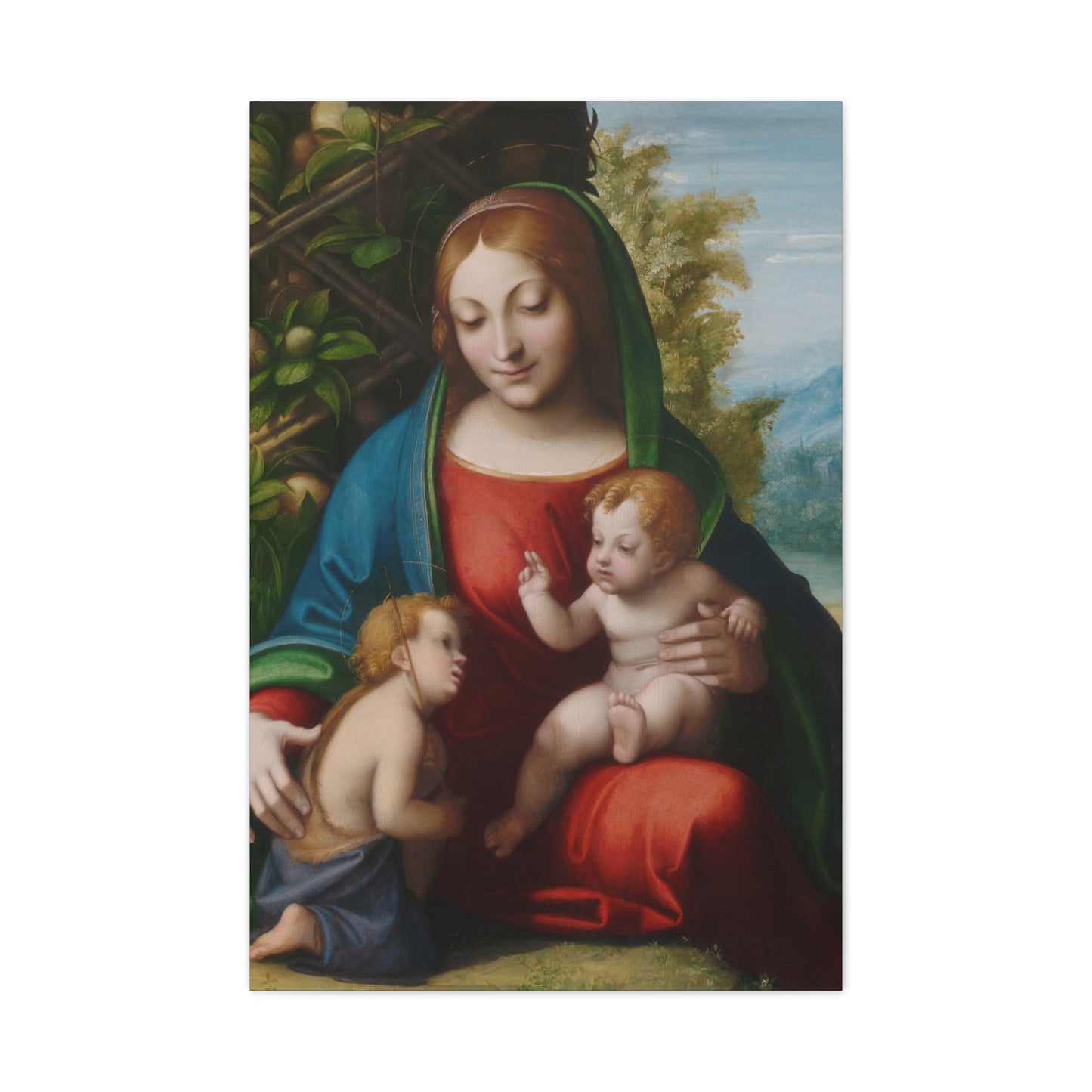 Virgin and Child with the Young Saint John the Baptist (c. 1515) by Correggio Canvas